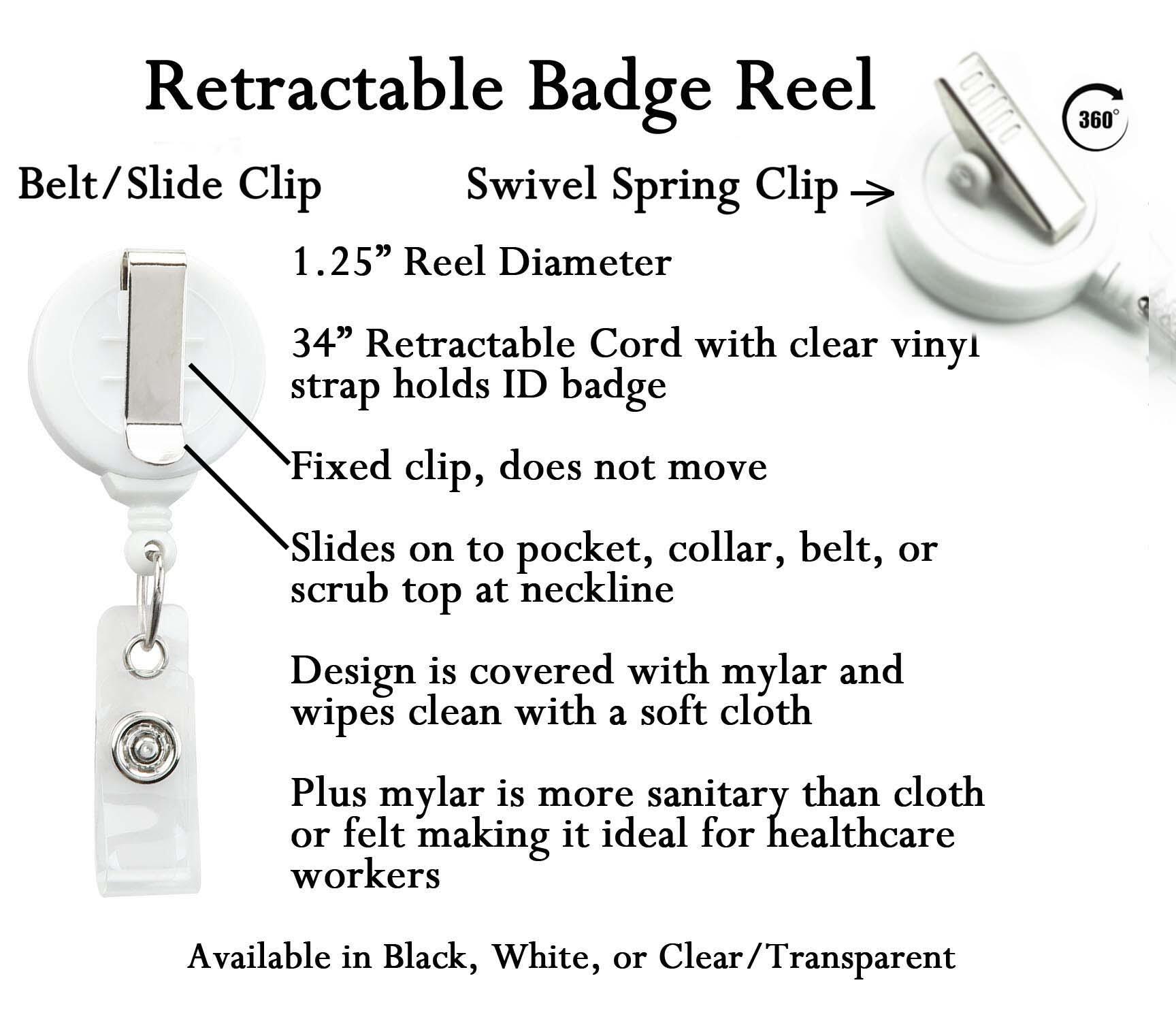 ID Badge Nurse Retractable Badge Reels/ ID Holder - Super CNA