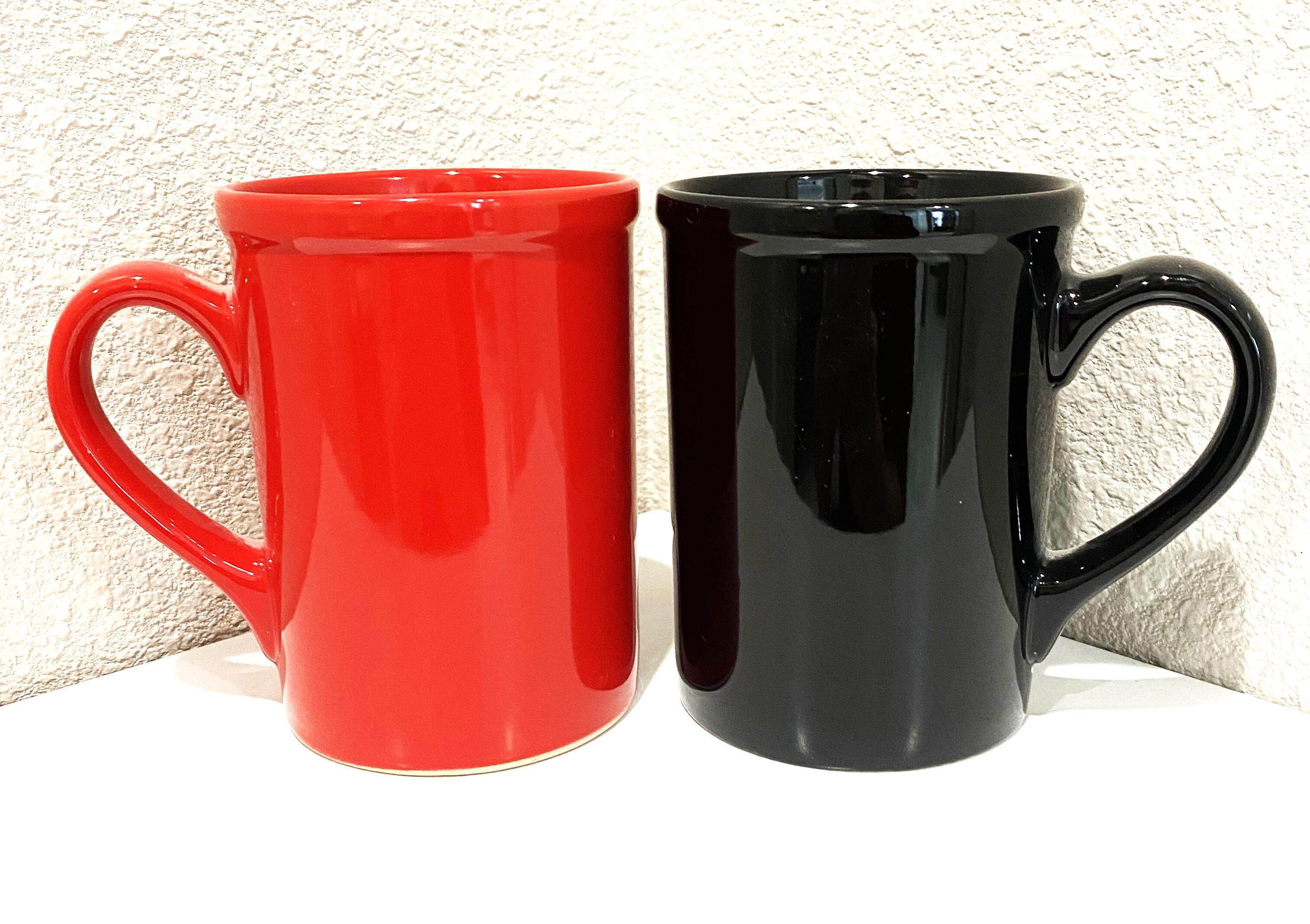 quality ceramic coffee mugs, custom etched in USA, dishwasher and