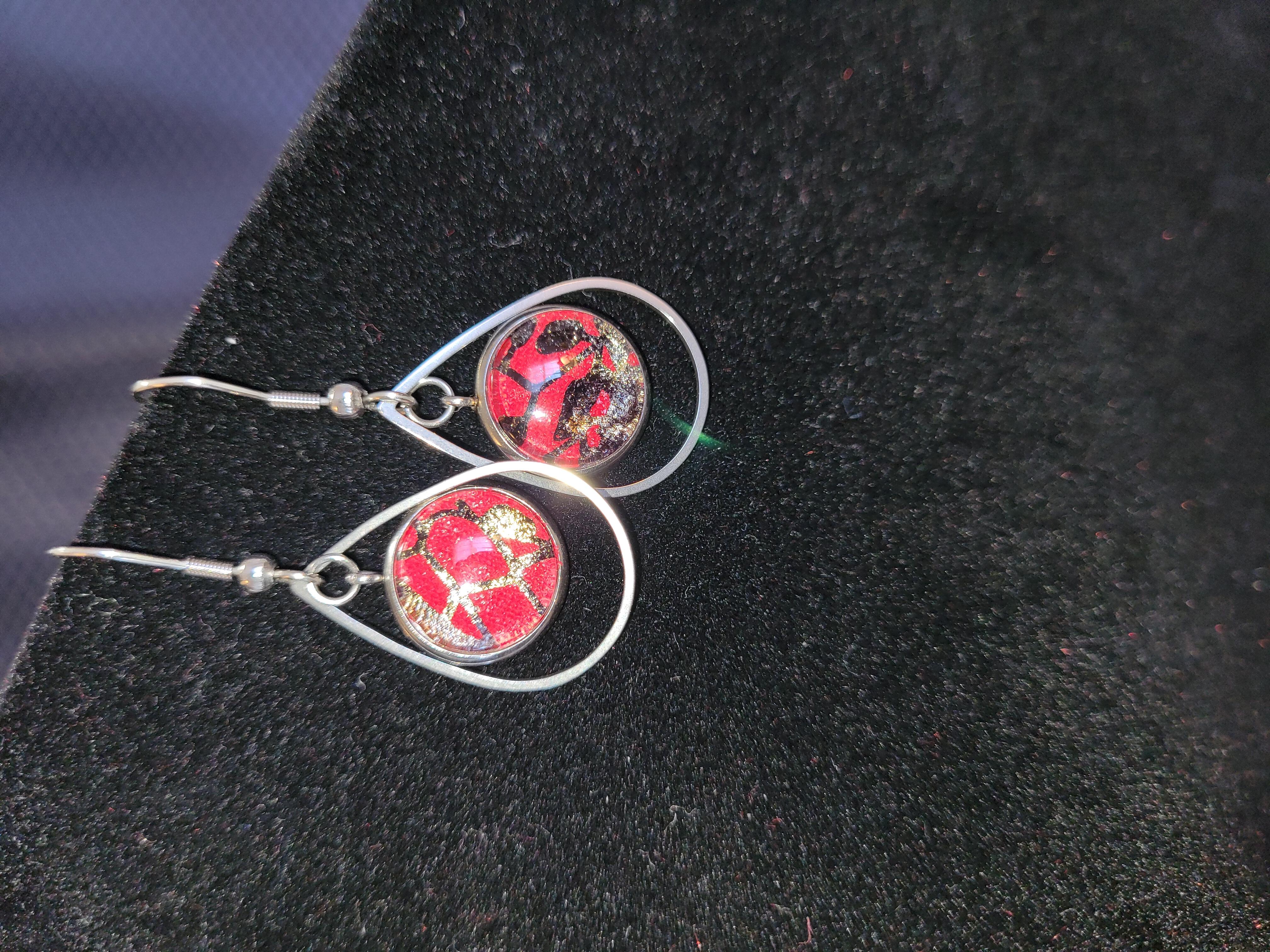 Jewelry Red Teardrop Earrings 