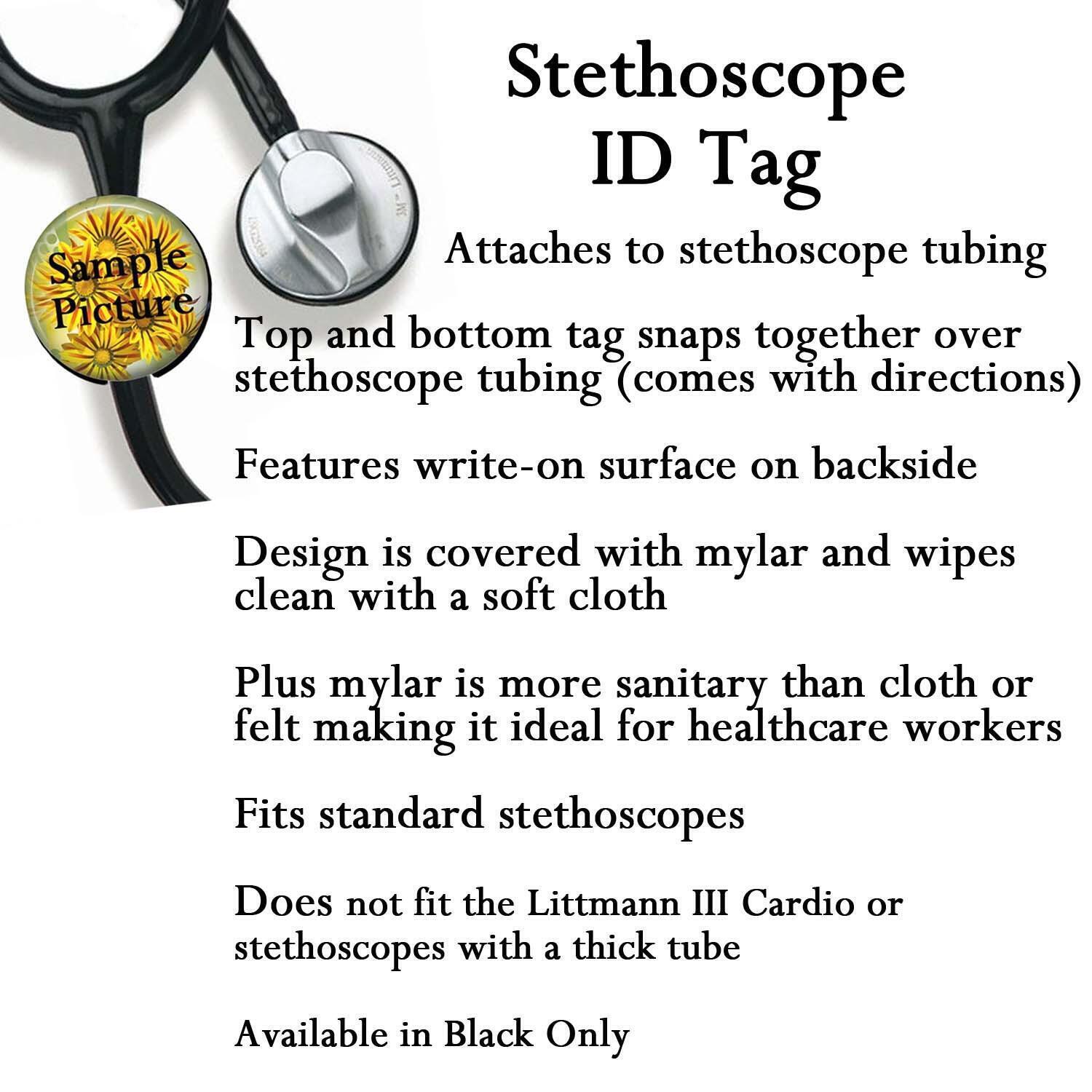 Pawprint in stethoscope tag – I love Veterinary