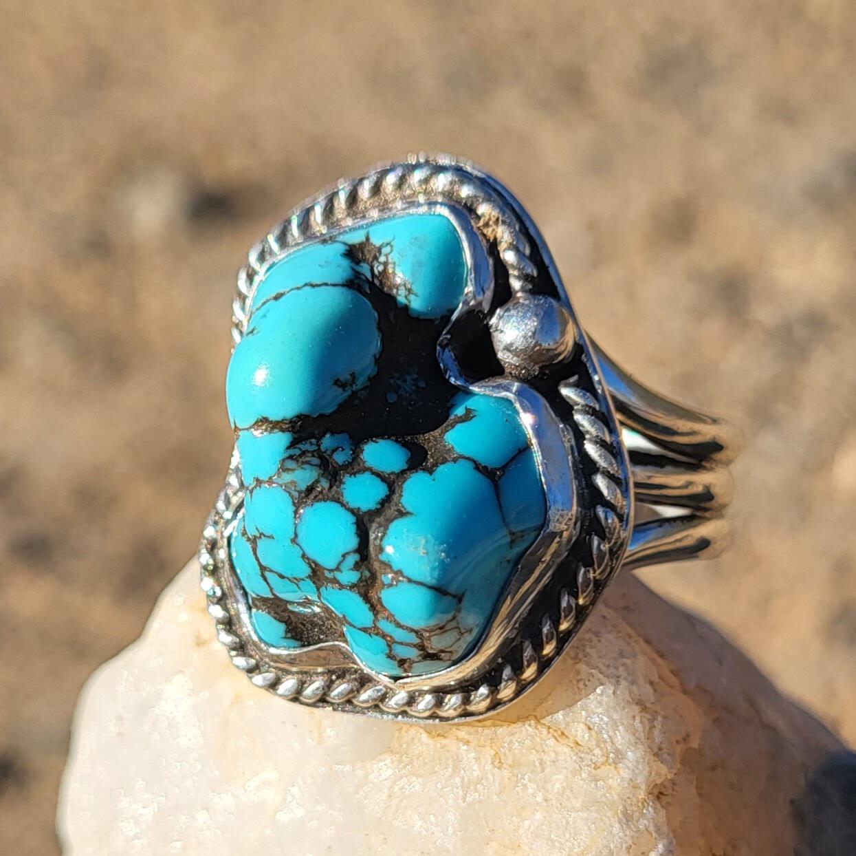 Nugget hotsell turquoise ring