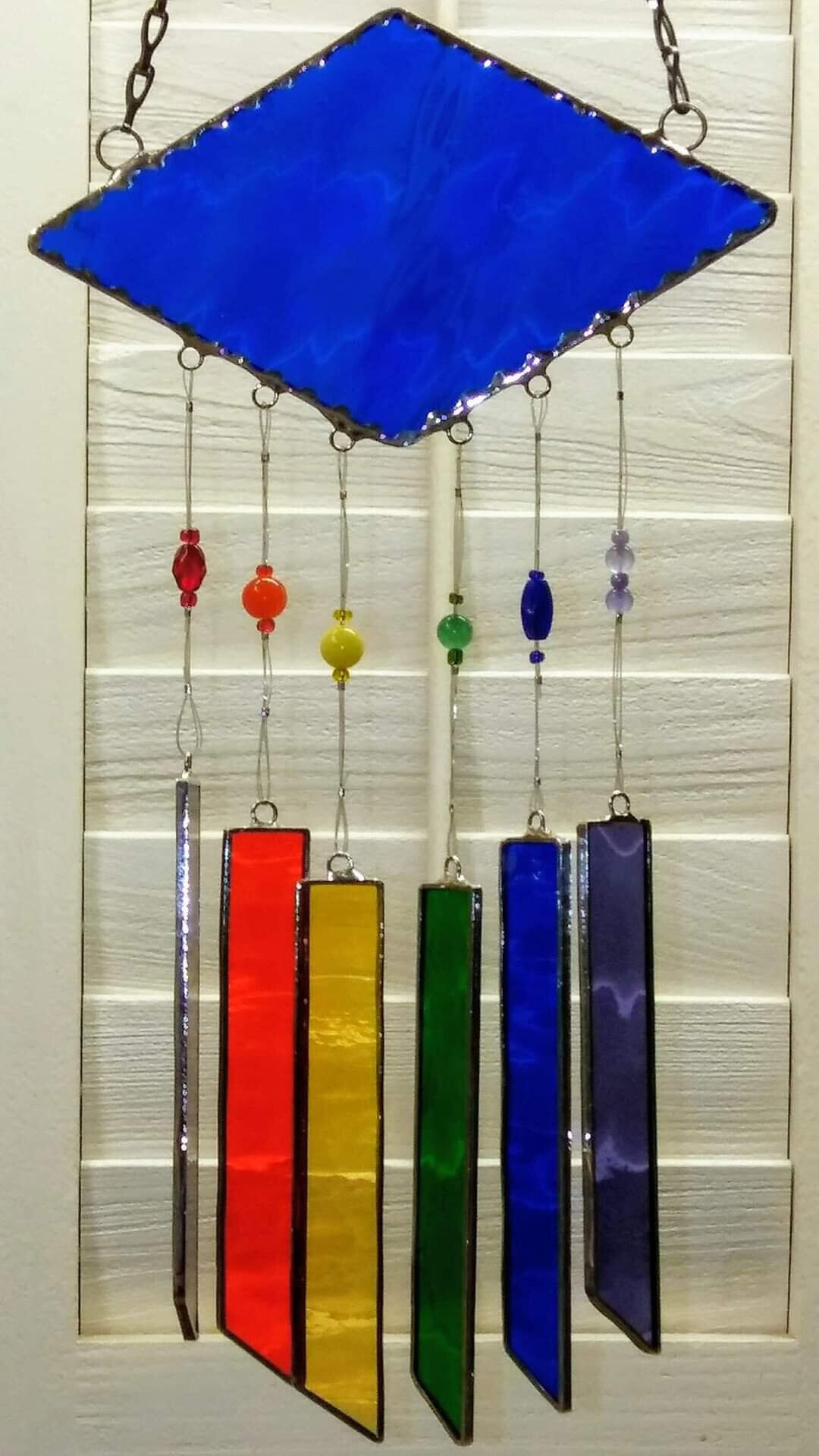 Medium CUSTOM Stained Glass Wind deals Chime