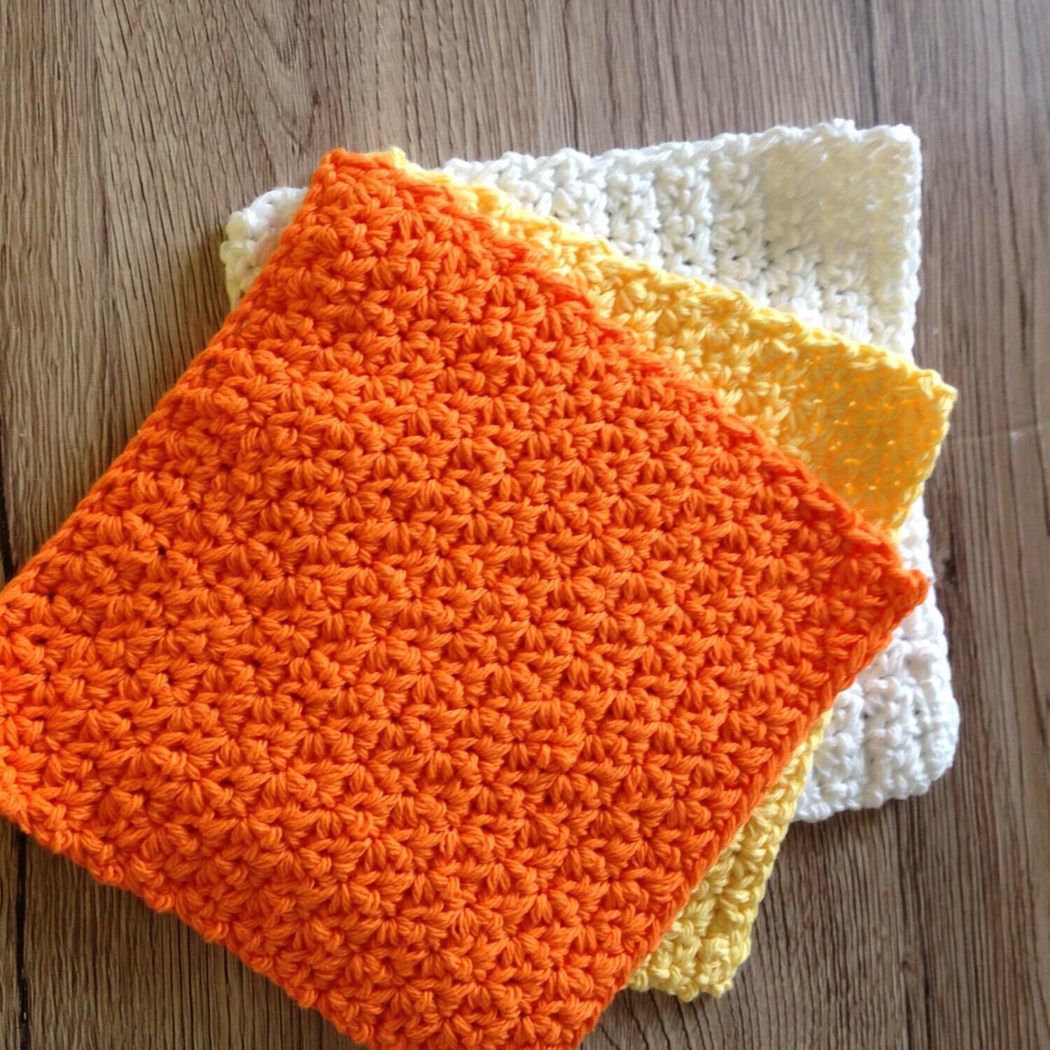 Cotton Knit Dishcloths, Set of 3