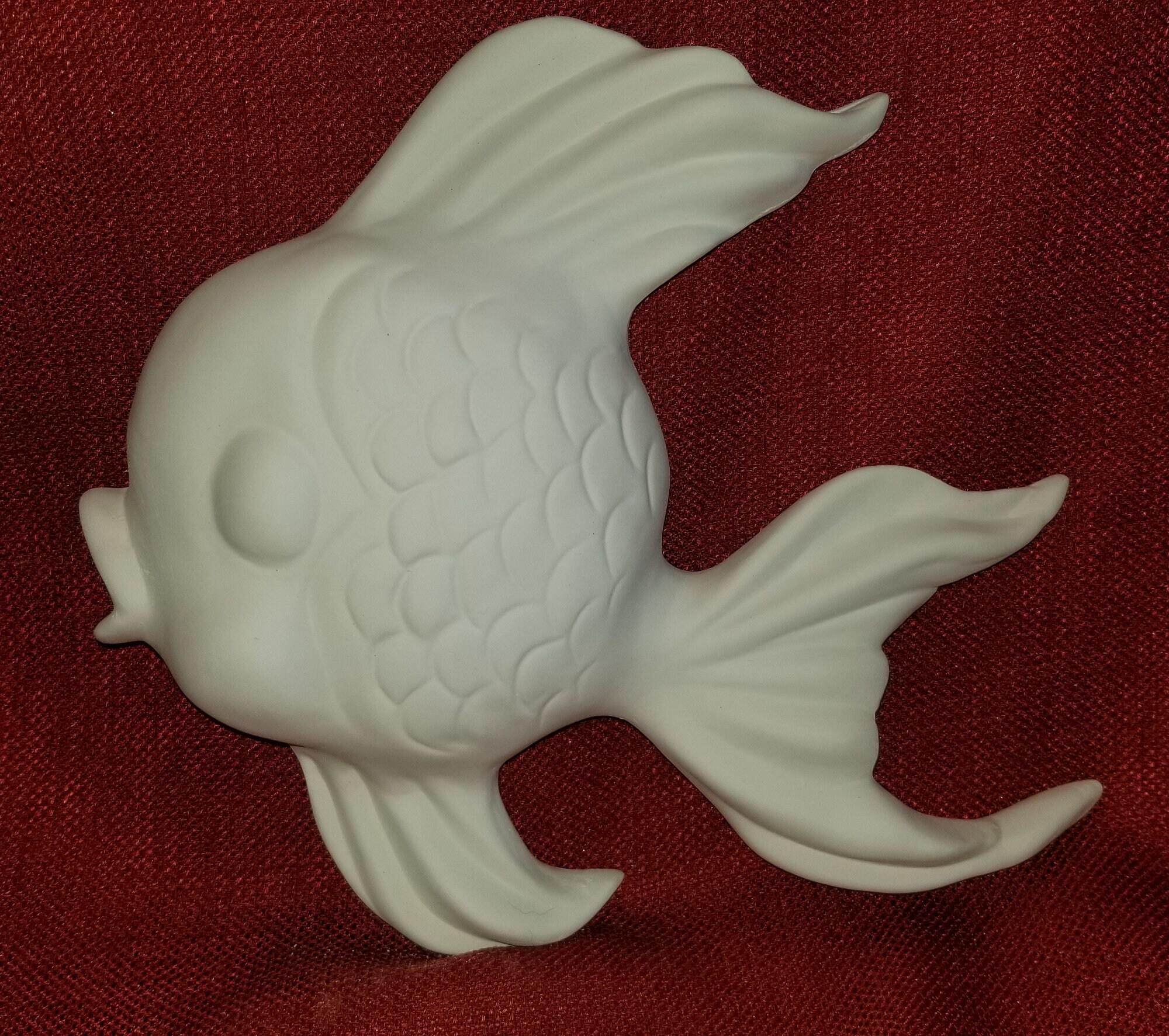 Products Unpainted Ceramic Fish Wall Plaque Unpainted Ceramic Bisque