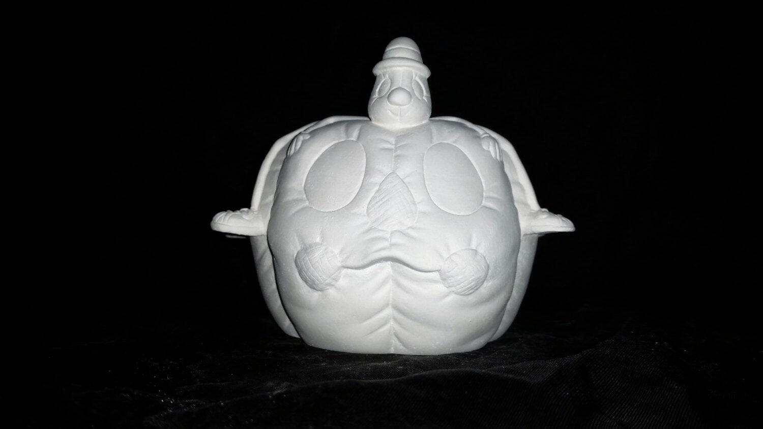 Products Unpainted Ceramic Spider on Pumpkin Ready to Paint Bisque