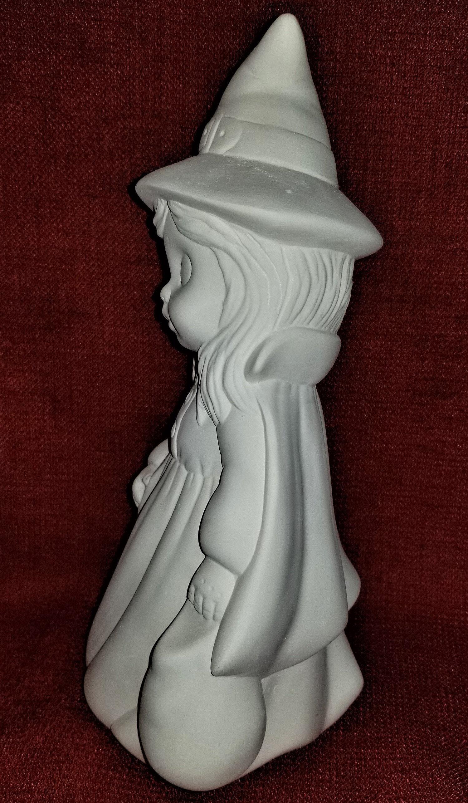 Vintage Ceramic Little Female buy Witch in bisque ready to paint