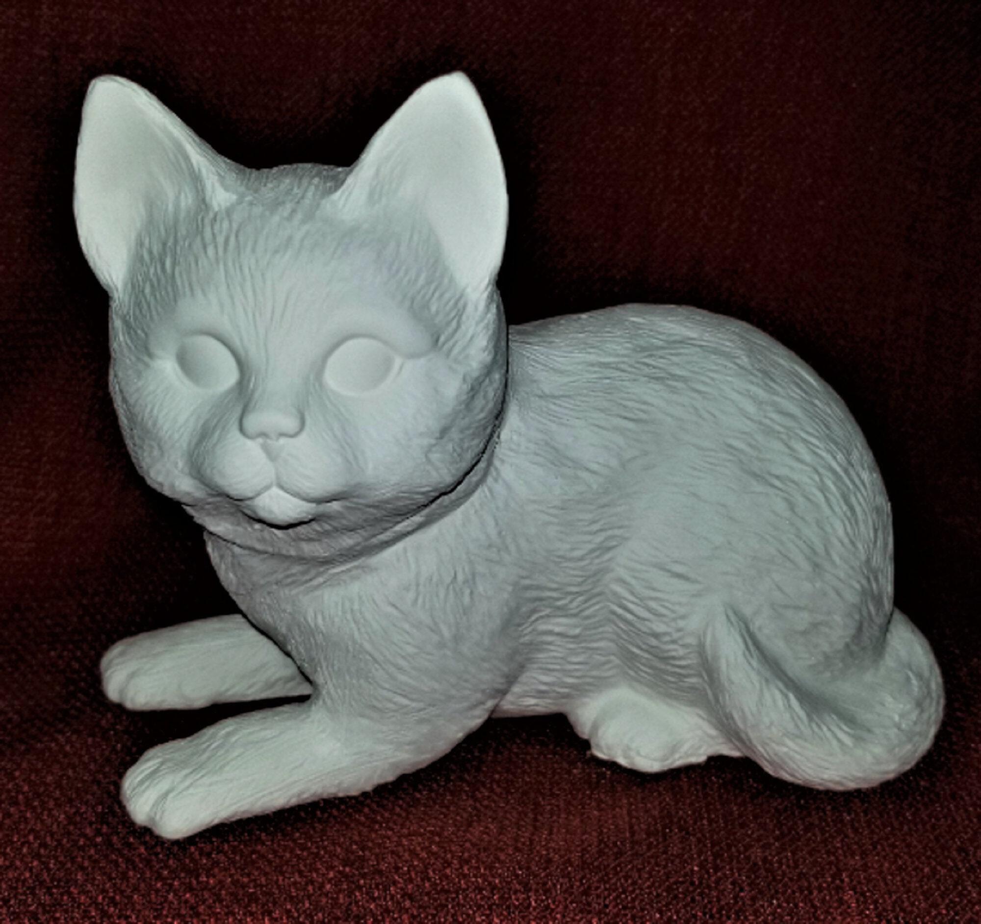 Ceramic Bisque Sitting Cat Kitten Ready to Paint sold Unpainted U-Paint