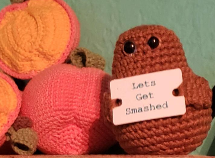 Positive Potato - Personalized Hand Knitted Figurine