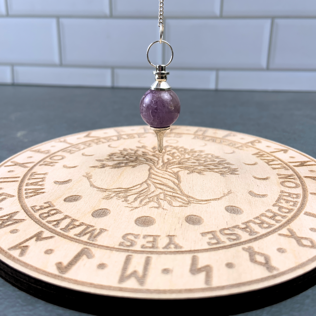 Pendulum Display Stand With Eye Engrave, Pendulum Holder, Dowsing