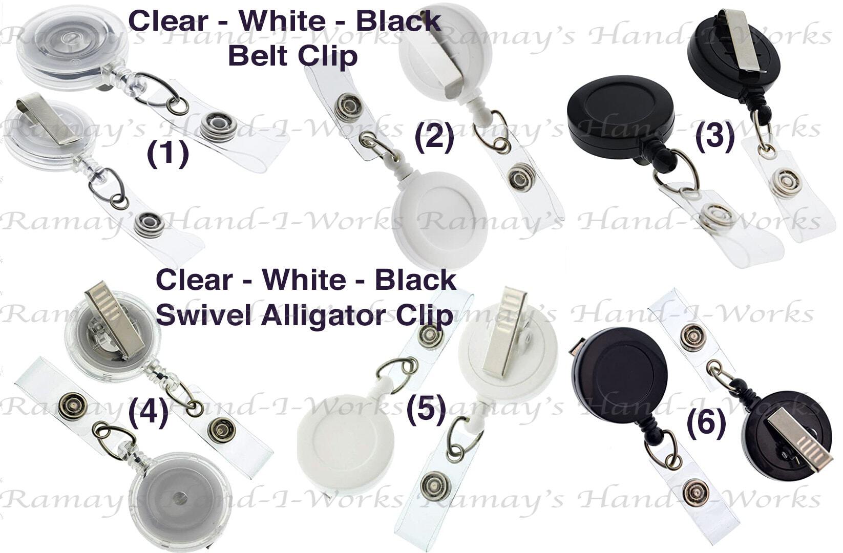 Black Male Nurse Retractable ID Badge Reel, Lanyard, or Carabiner