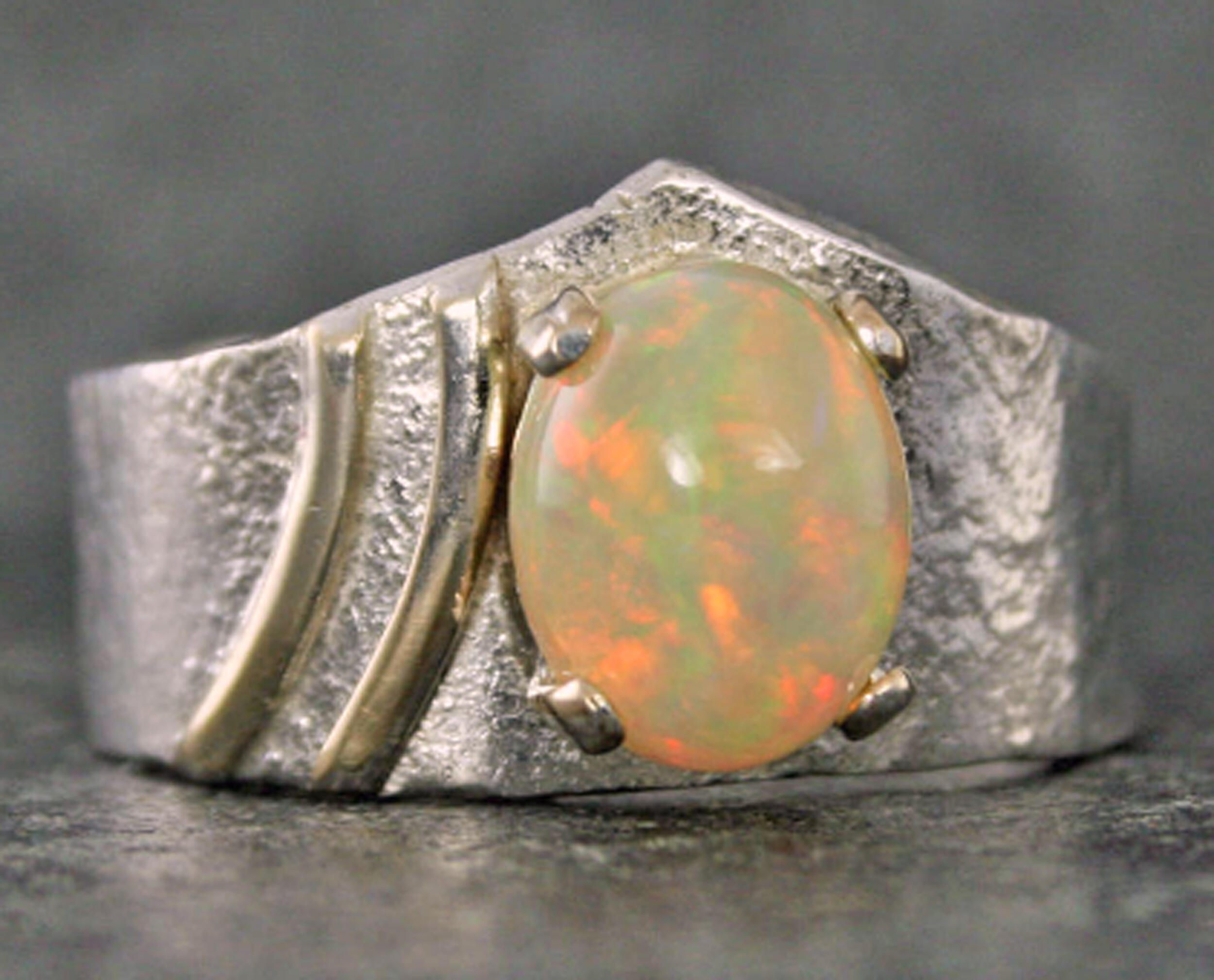 Buy Raw Orange Fire Opal Ring, Orange Opal With CZ Ring, Uncut Opal Rough,  October Birthstone, Handmade Ring, Birthday Gift, Raw Opal Jewelry Online  in India - Etsy