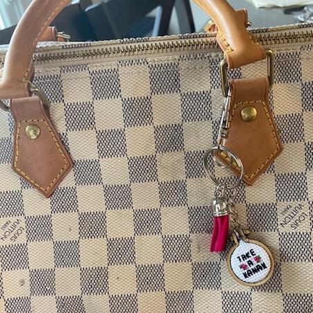 Louis Vuitton, Accessories, Louis Vuitton Custom Ribbon And Lv Logo Bag  Charm Keychain