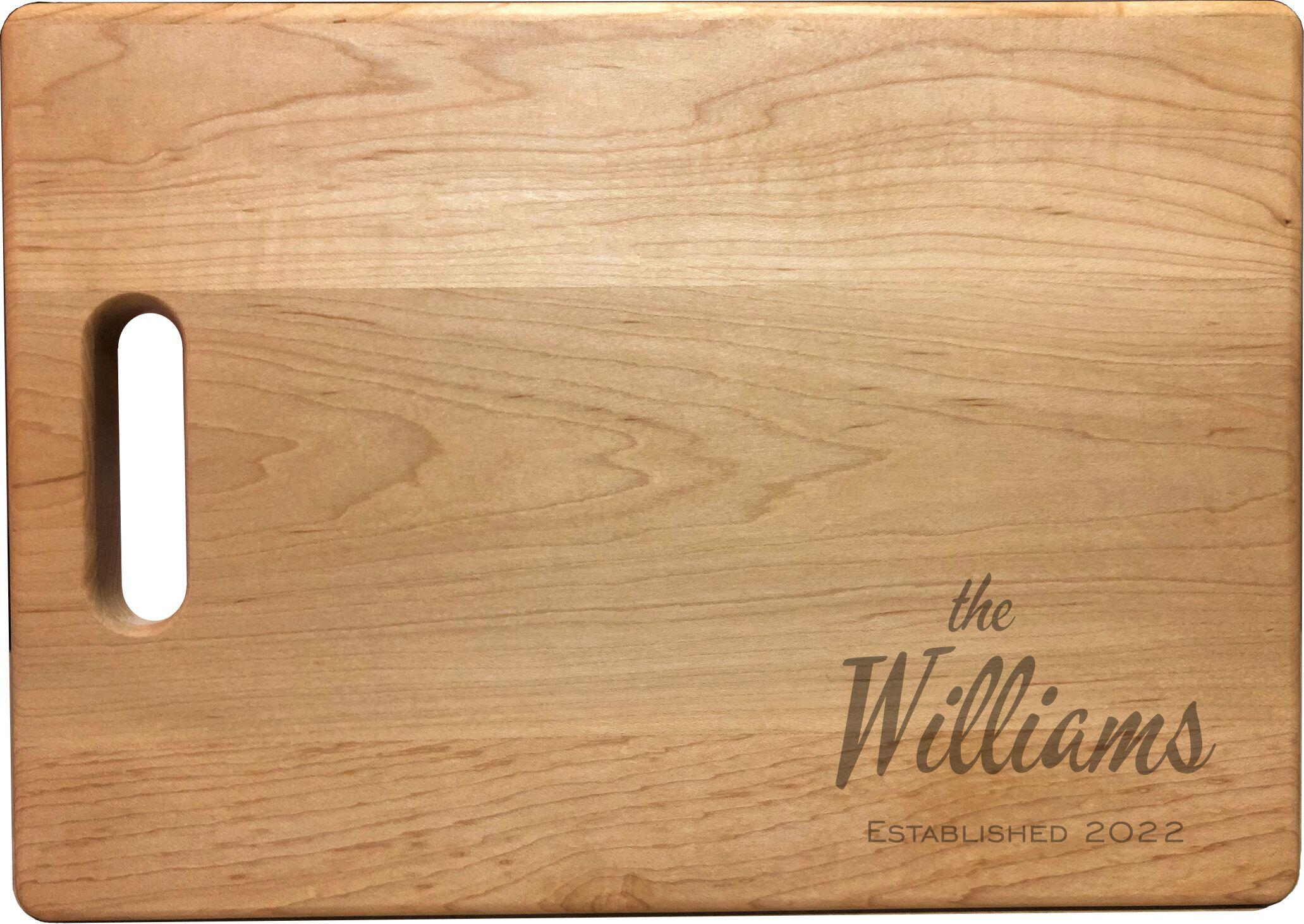 Cutting Board Decor with Last Name and Established Date