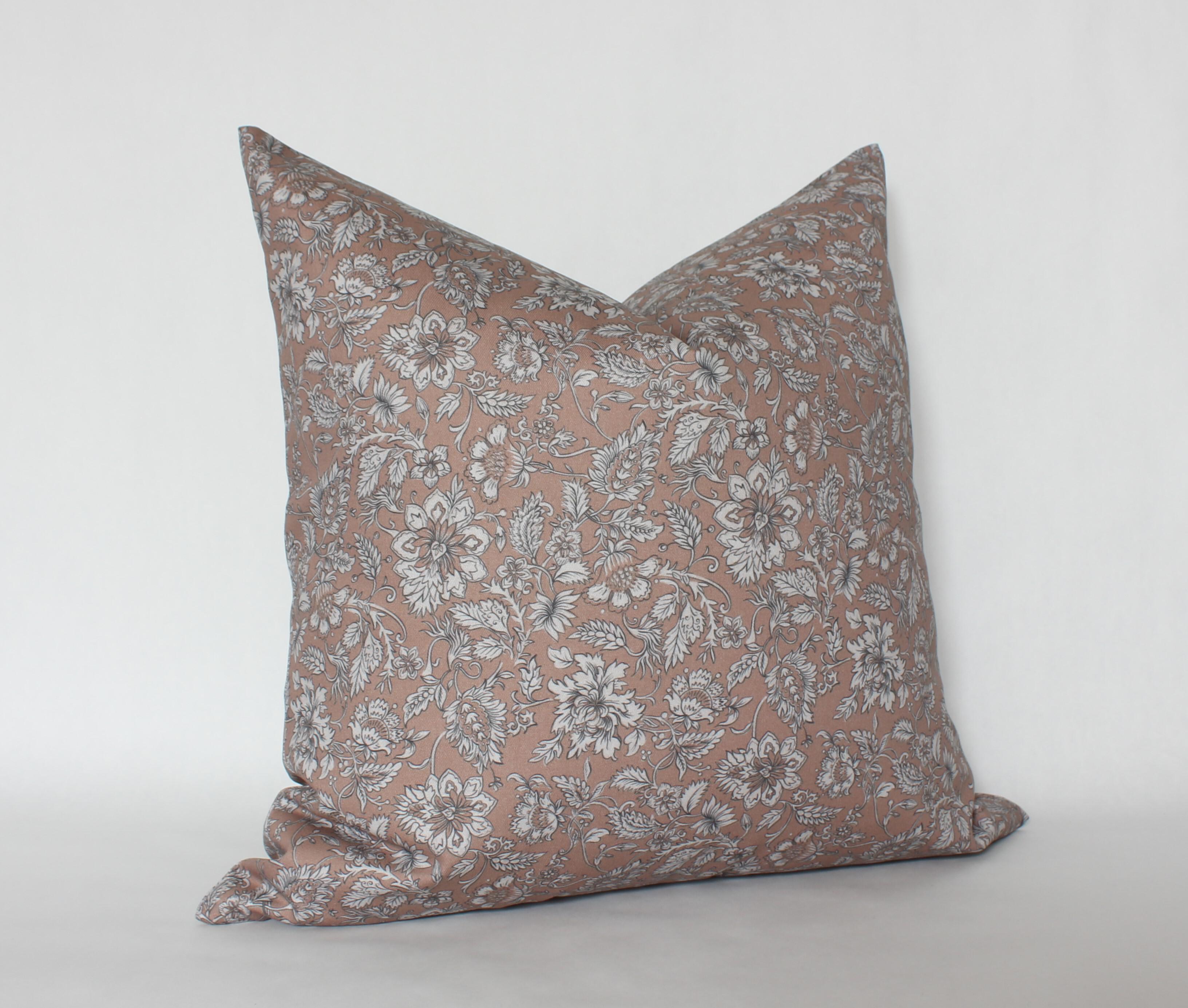 Blush discount floral pillow