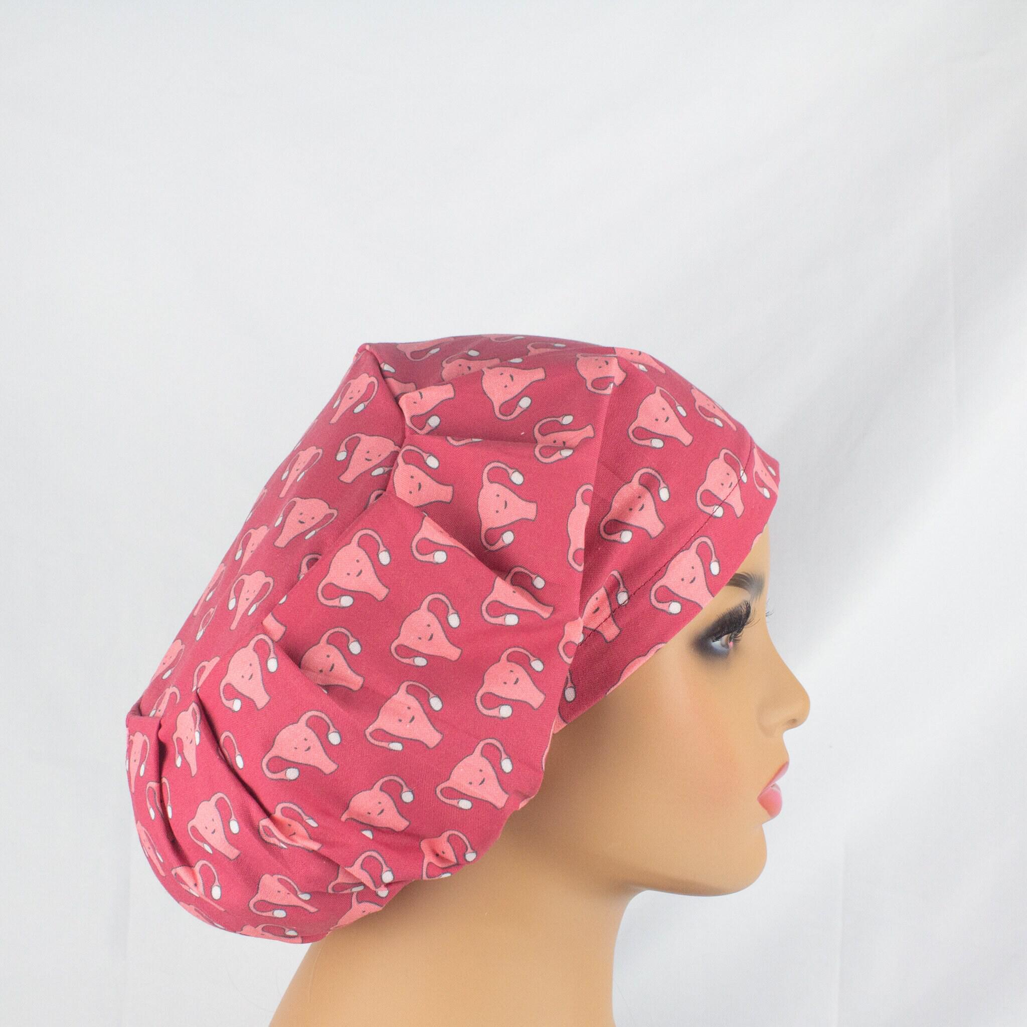 bouffant surgical scrub hat cap women red san francisco 49ers