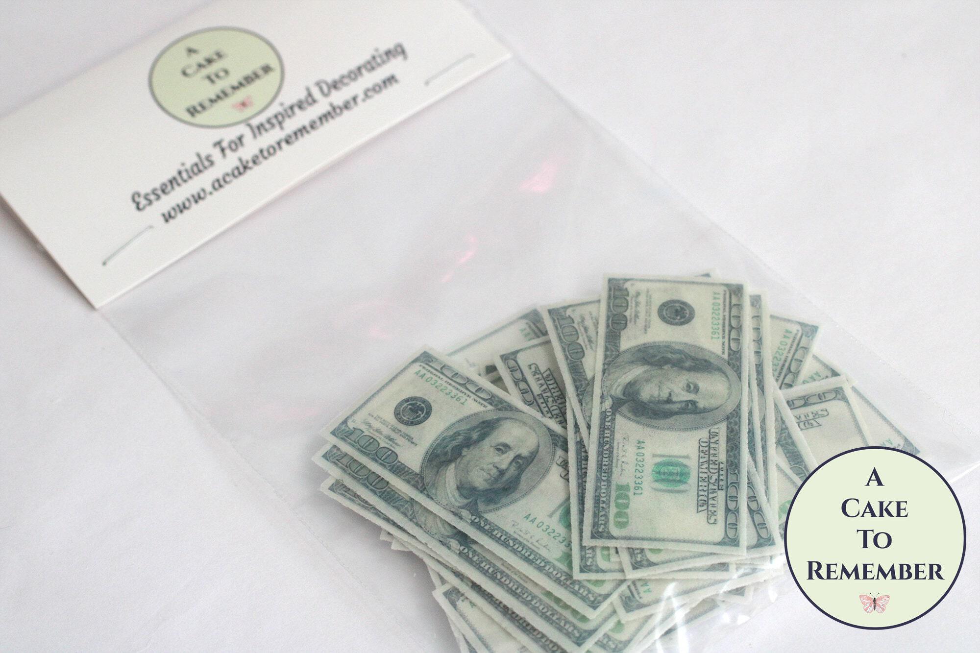 Edible Money Actual Size Pre-cut Bill for Cakes Any Denomination 