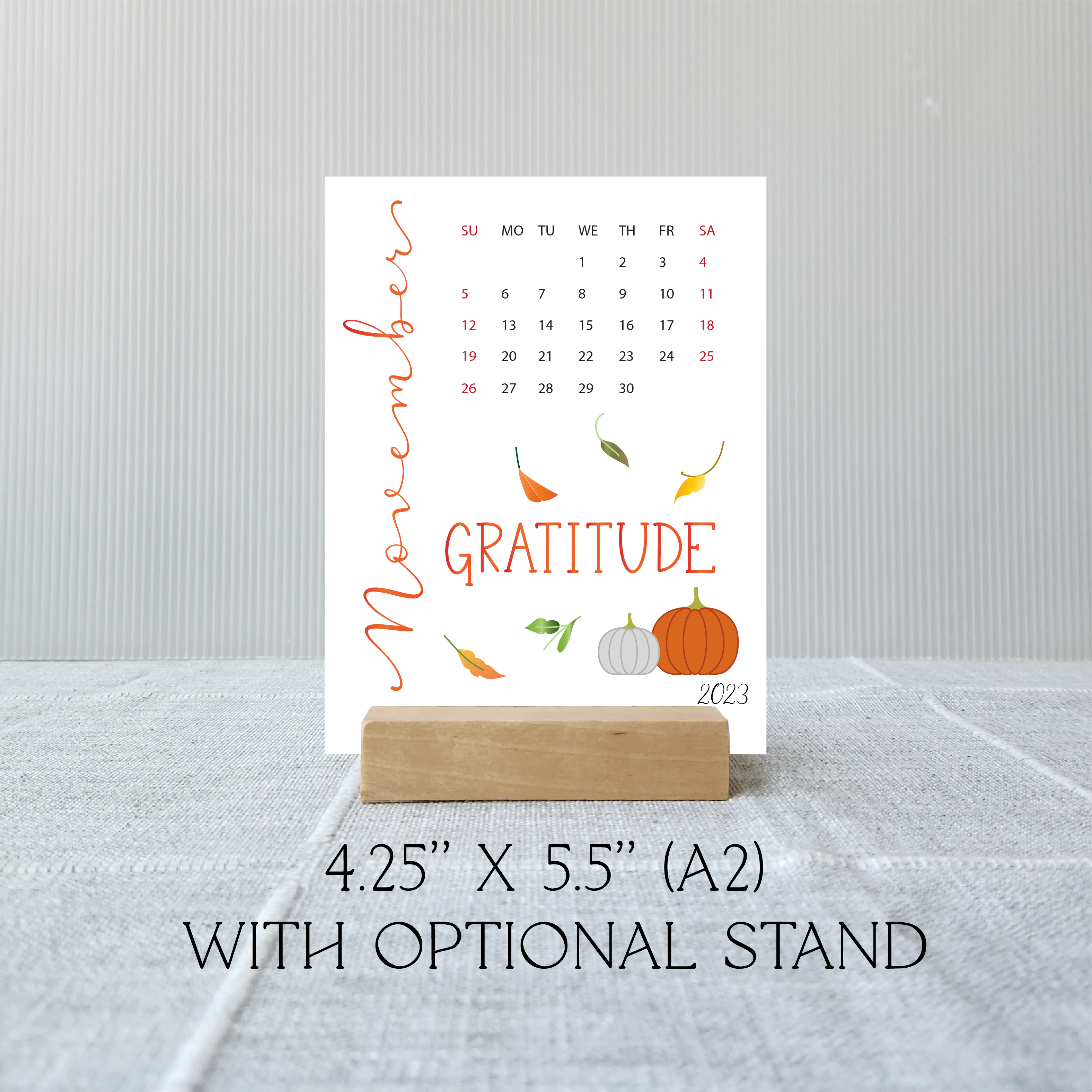 2023-2024 Wooden Desk Calendar, Gifts for Coworkers, Office