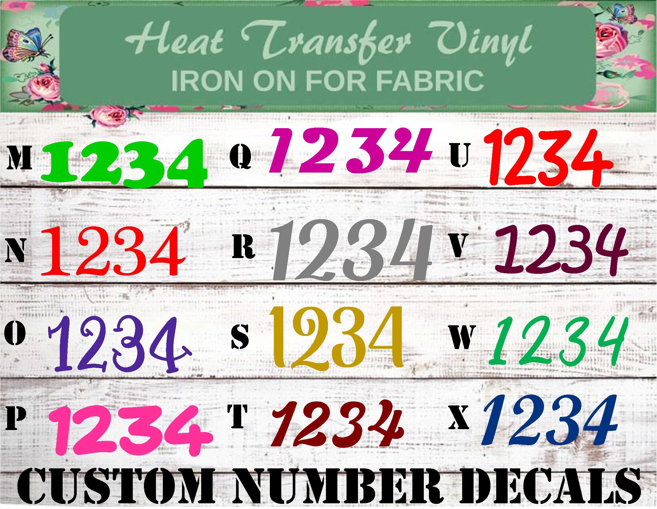 Sports Iron On Numbers