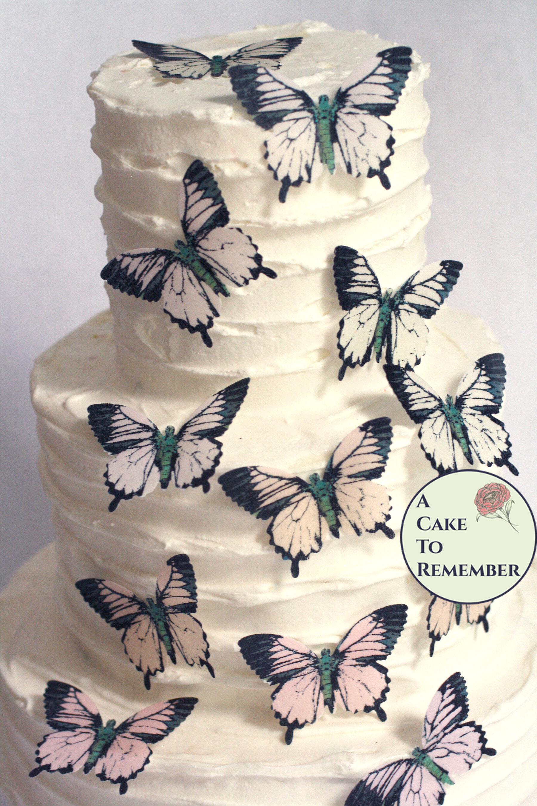Edible Butterflies Cake Decorations