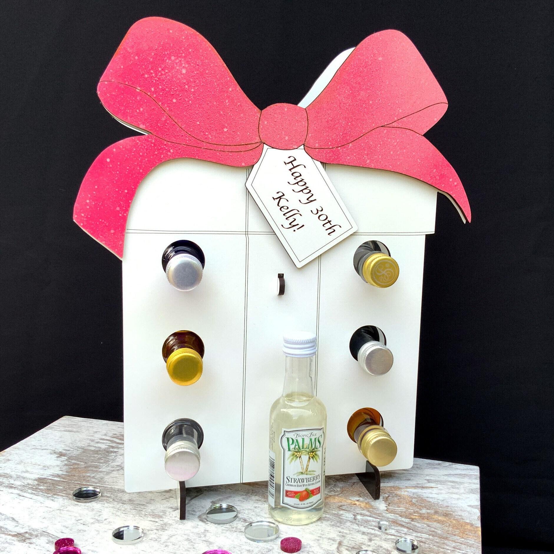 Mini Liquor Bottle Birthday Box Decoration for Her, Alcohol Gift