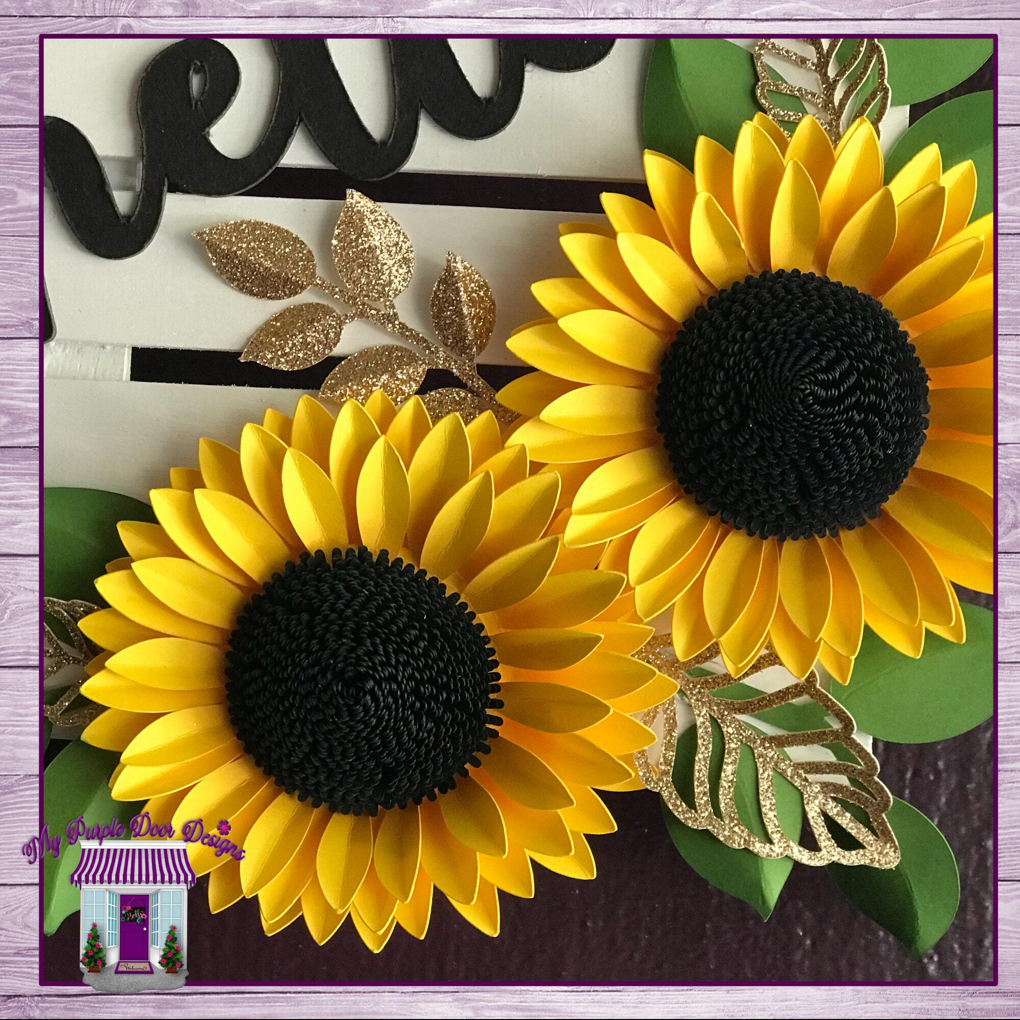 Sunflowers & Butterflies or Bees Kitchen Decor, Sunflower Cutting