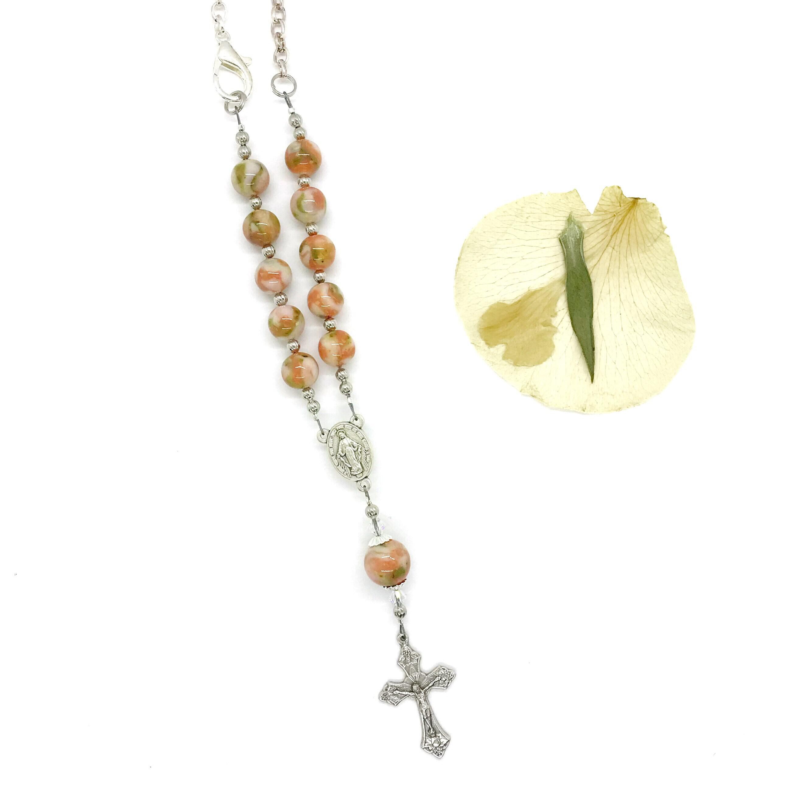 Clear Resin Floral Rosary Made Using YOUR Dried Flowers