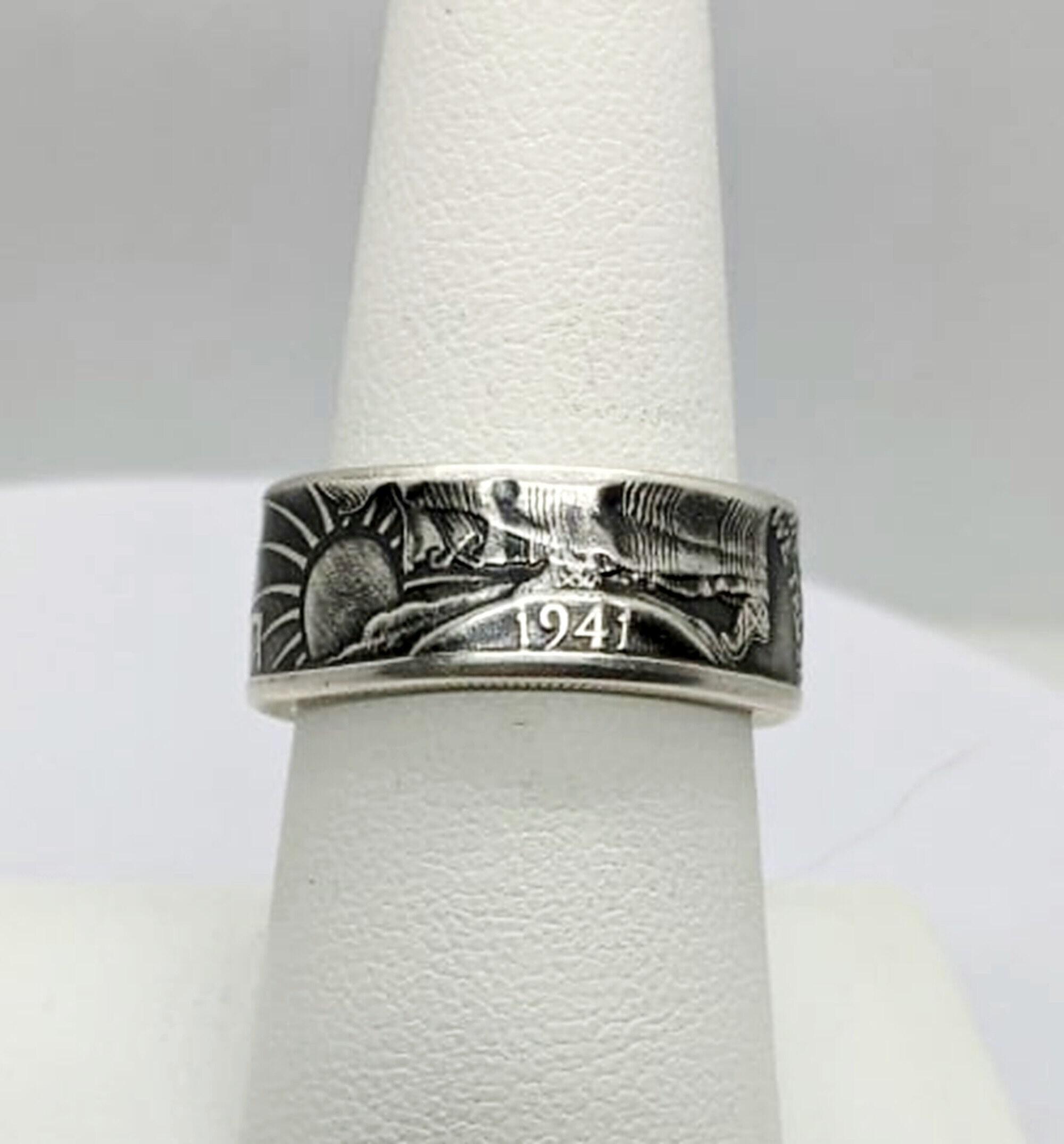 Walking liberty clearance coin ring