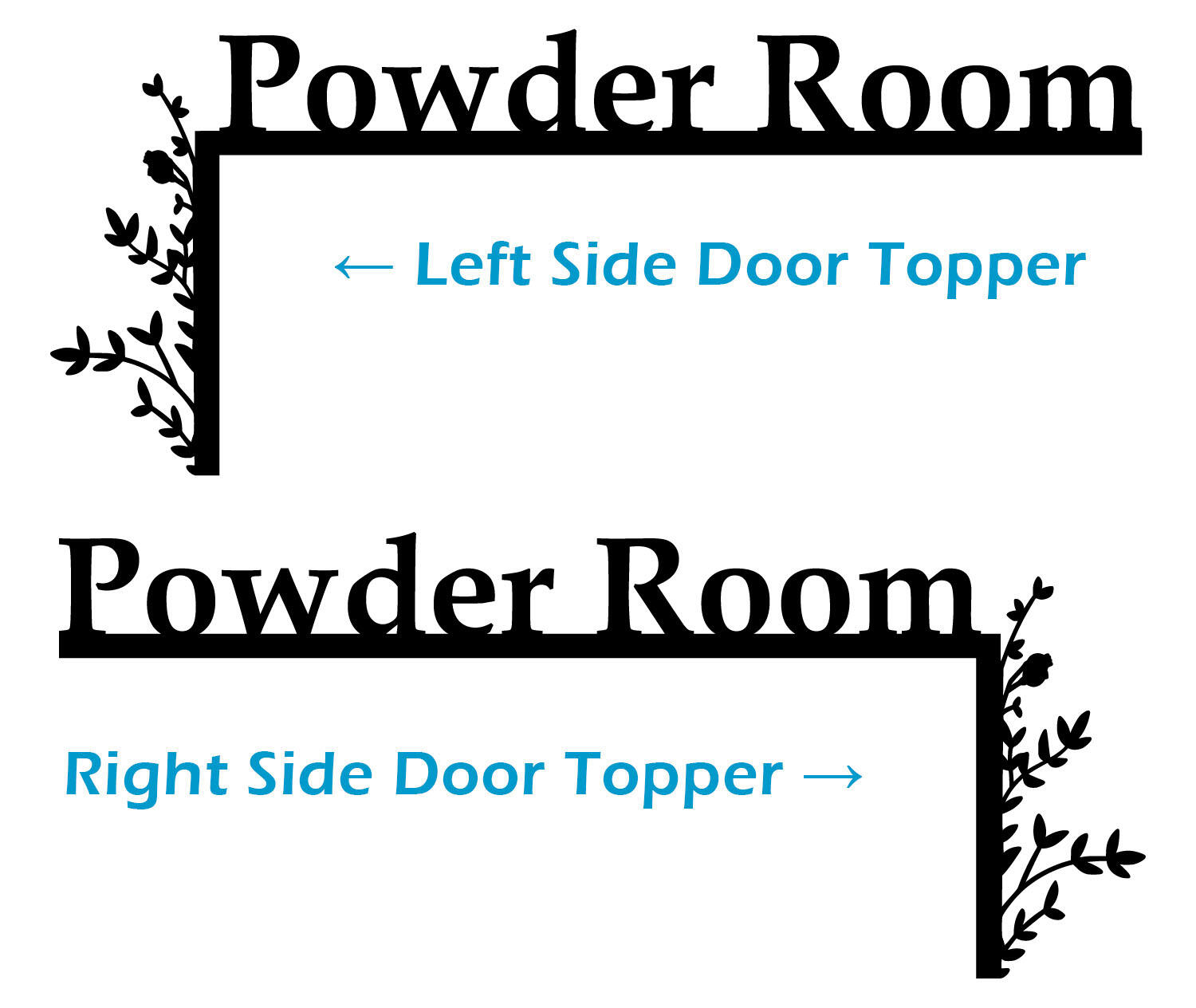 Home & Living Home Decor Signs Powder Room Door Topper Sign