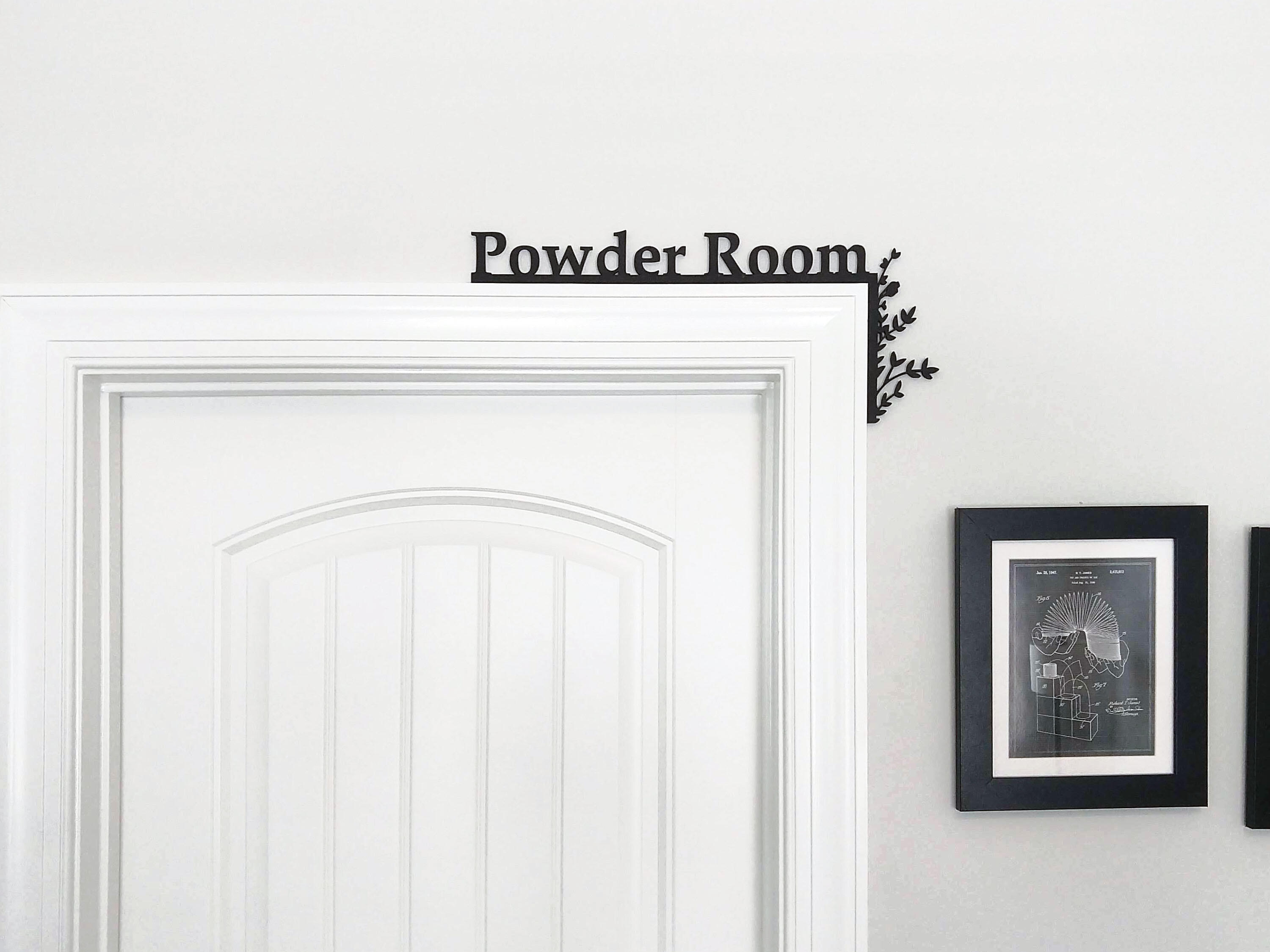 Home & Living Home Decor Signs Powder Room Door Topper Sign