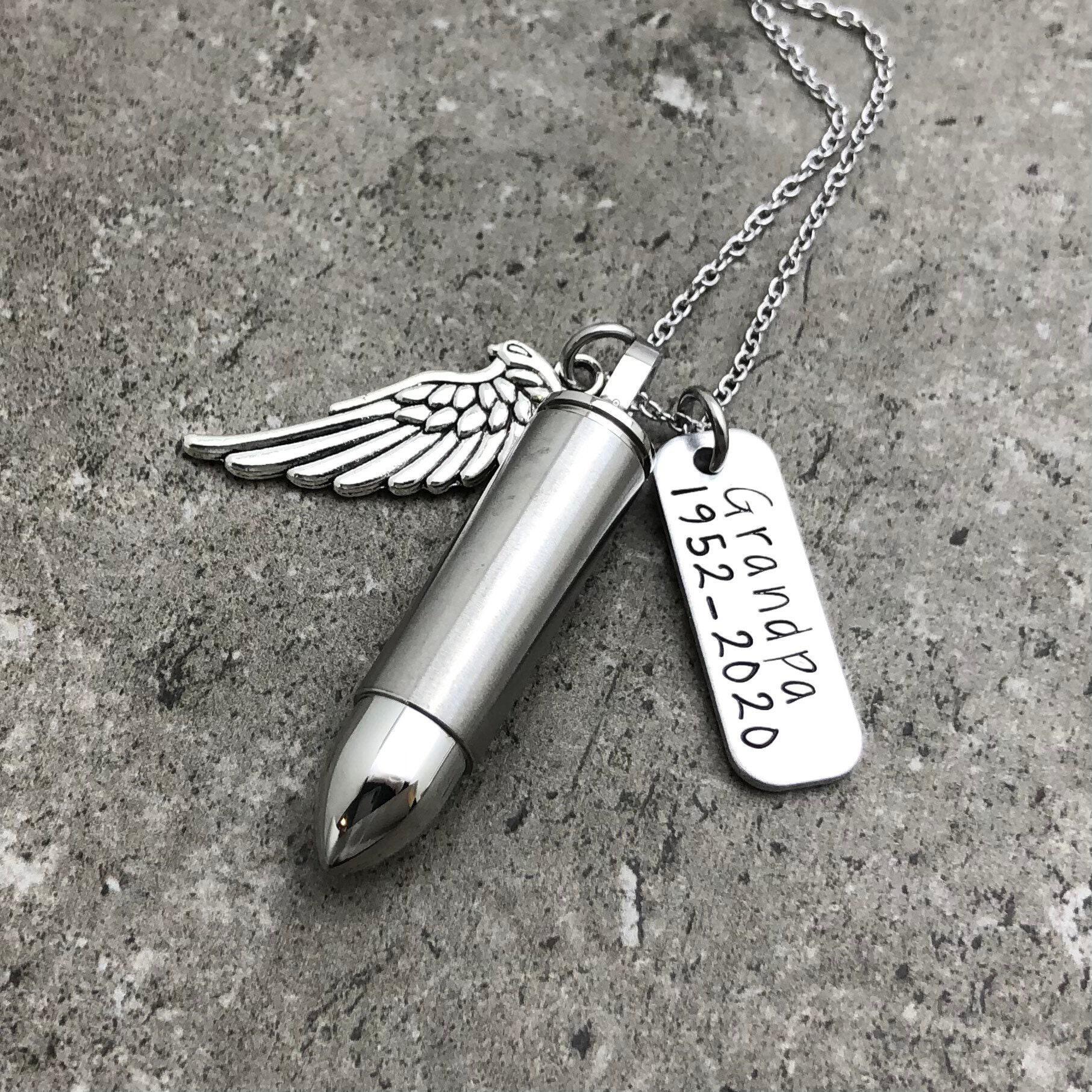 Urn necklace bullet sale