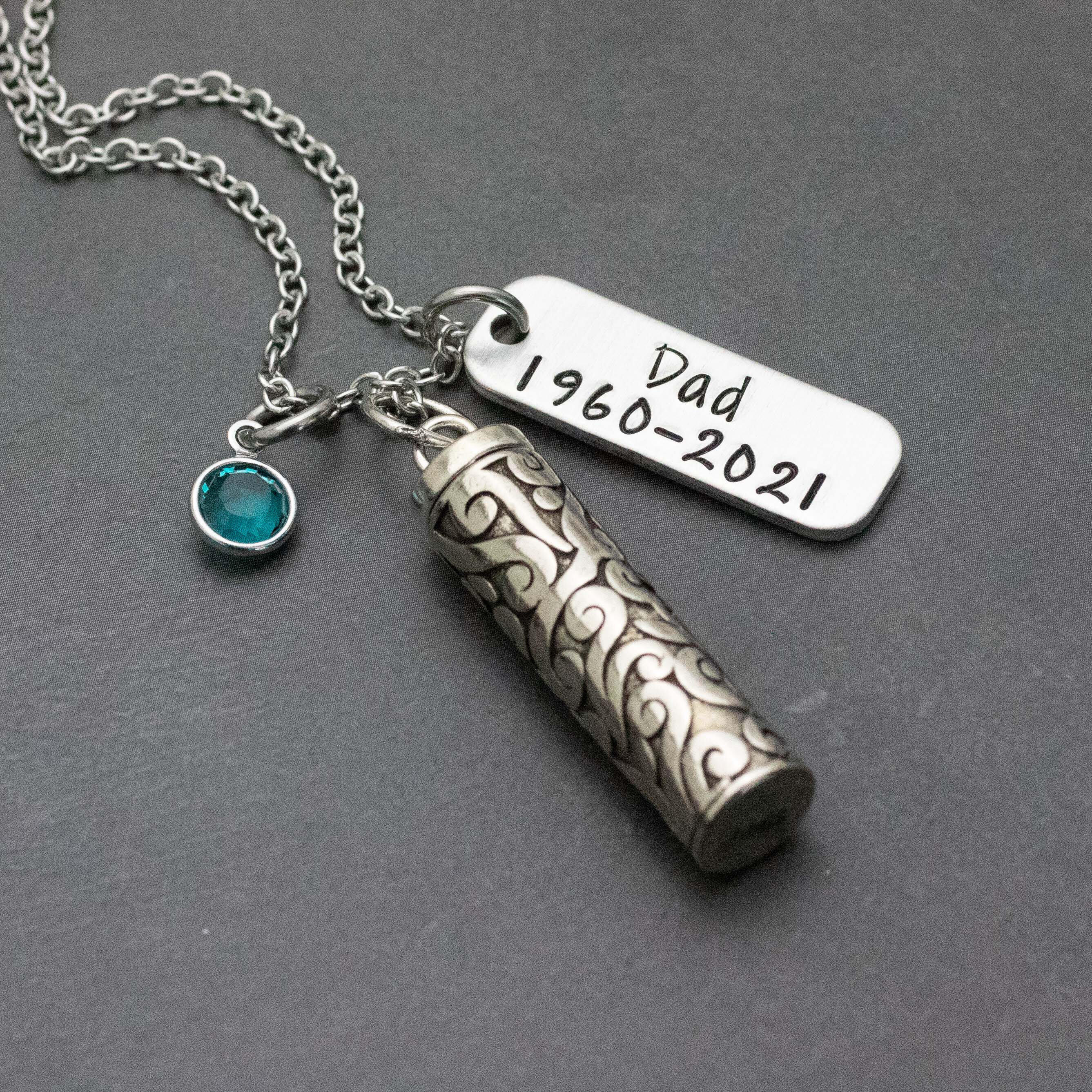Bar Pendant Cremation Jewelry Necklace for Ashes Urn Necklaces - Forever in  My Heart Jewelry