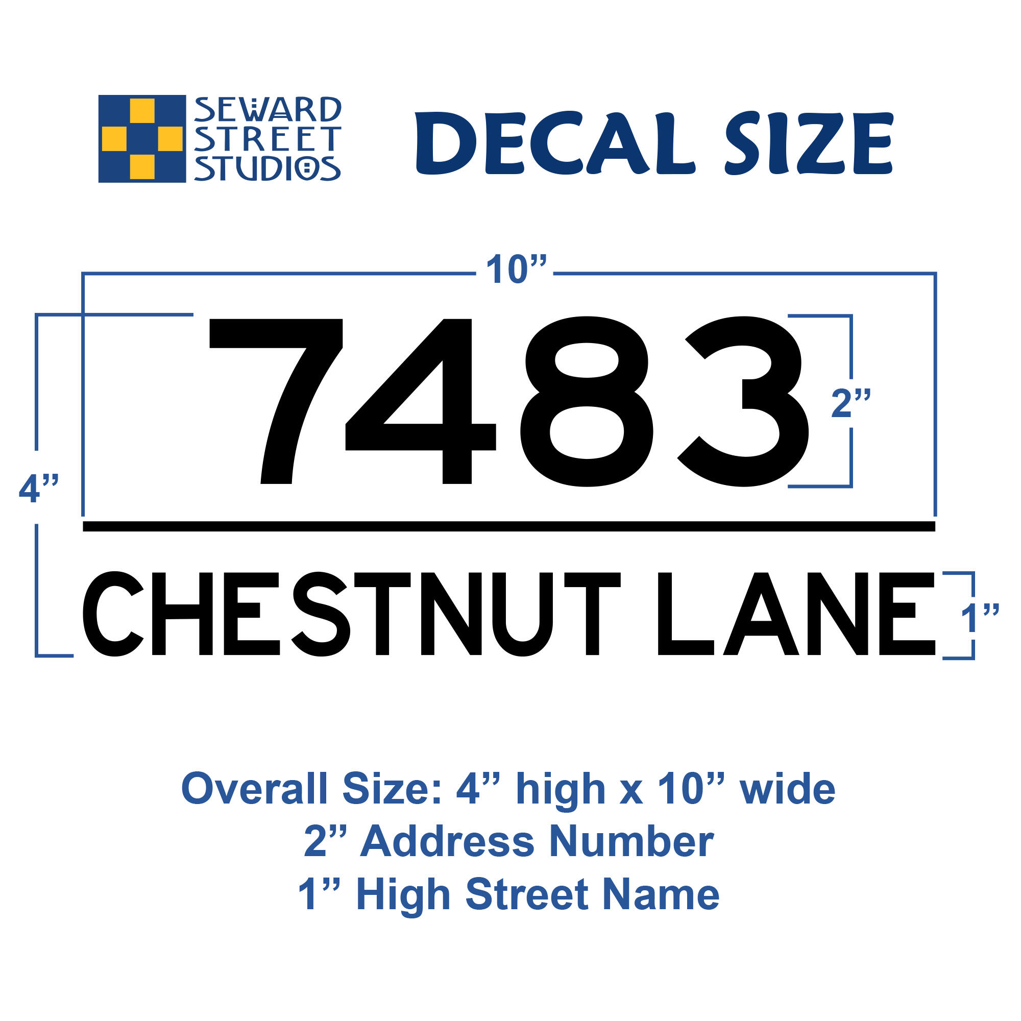 Custom Mailbox Decals With Street Address & Street Name Personalized Set of  Mailbox Decals