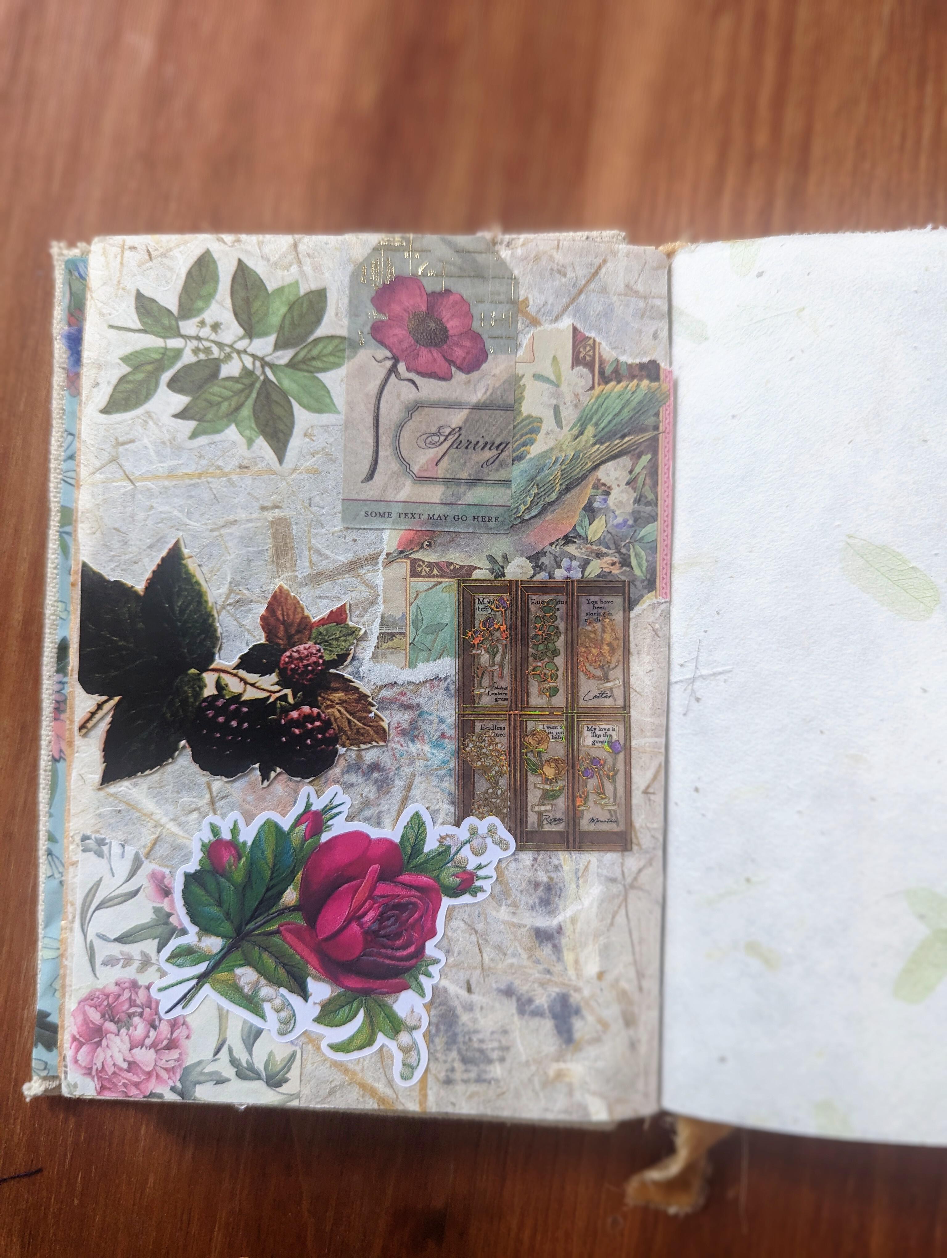 Hand Bound Art Journal/ Junk Journal With Additional Blank Pages For  Decorating, Writing On, Etc.