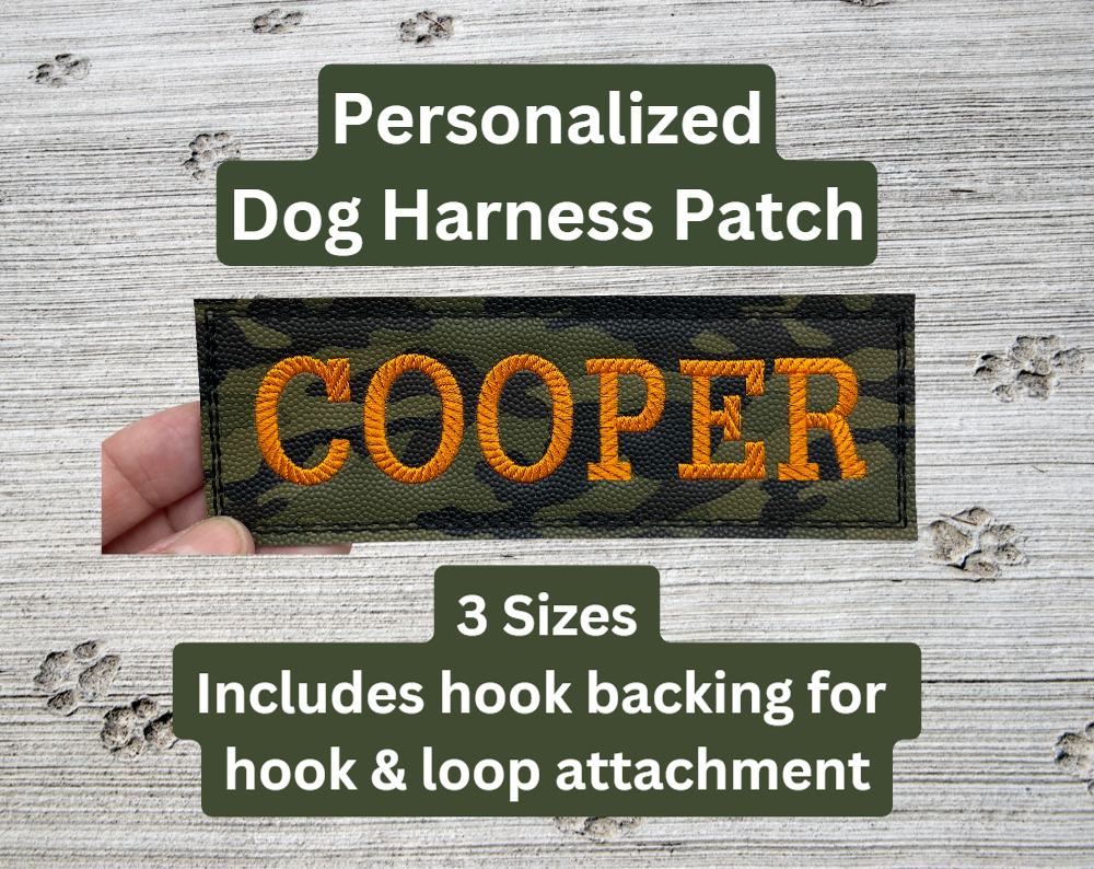 Home & Living :: Pets :: Pet Clothing & Accessories :: Personalized  Embroidered Camouflage Dog Harness Patches Velcro Backing