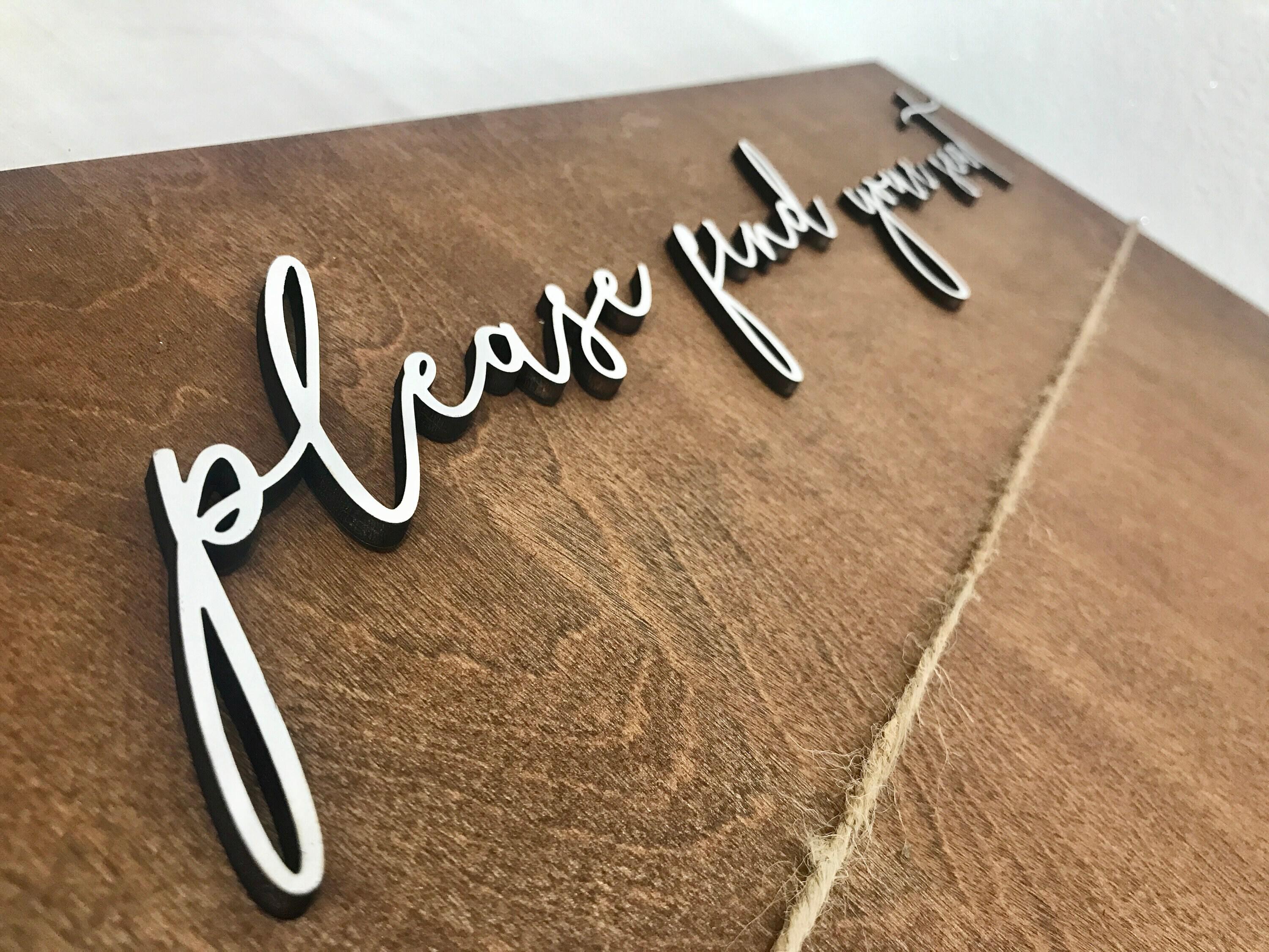 Please Find Your Seat Wood Wedding Sign