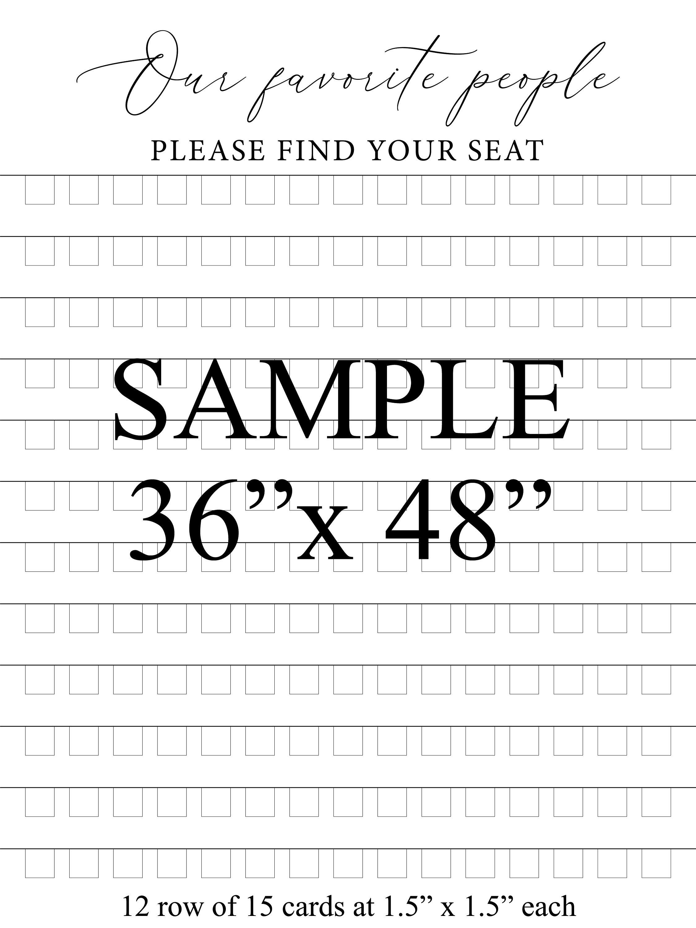 3D Our Favorite People Please Find Your Seat Wedding Seating Chart Sign