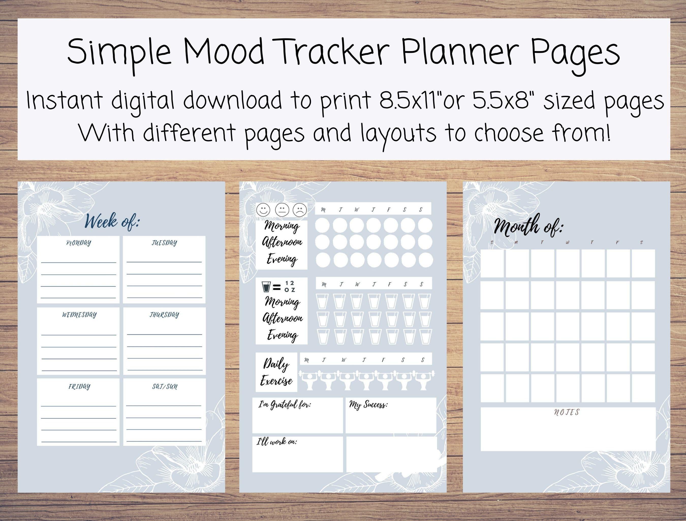 Handmade Supplies :: Digital Files & Templates :: Mood Tracker