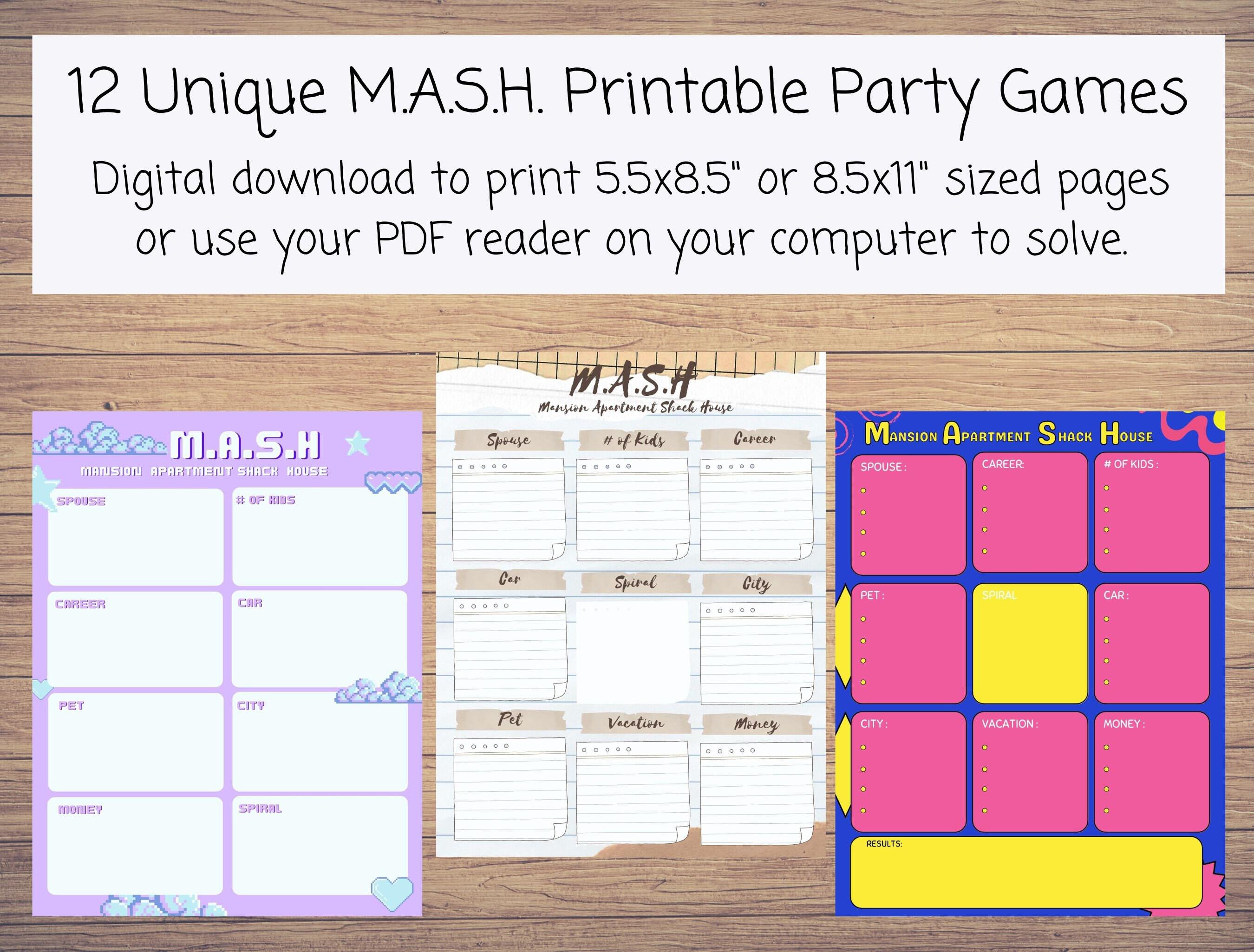 12 Teen Slumber Party Games Printable Teen/preteen Sleepover Games pajama  Party Activities girls Sleepover Party Games fun Pajama Party 