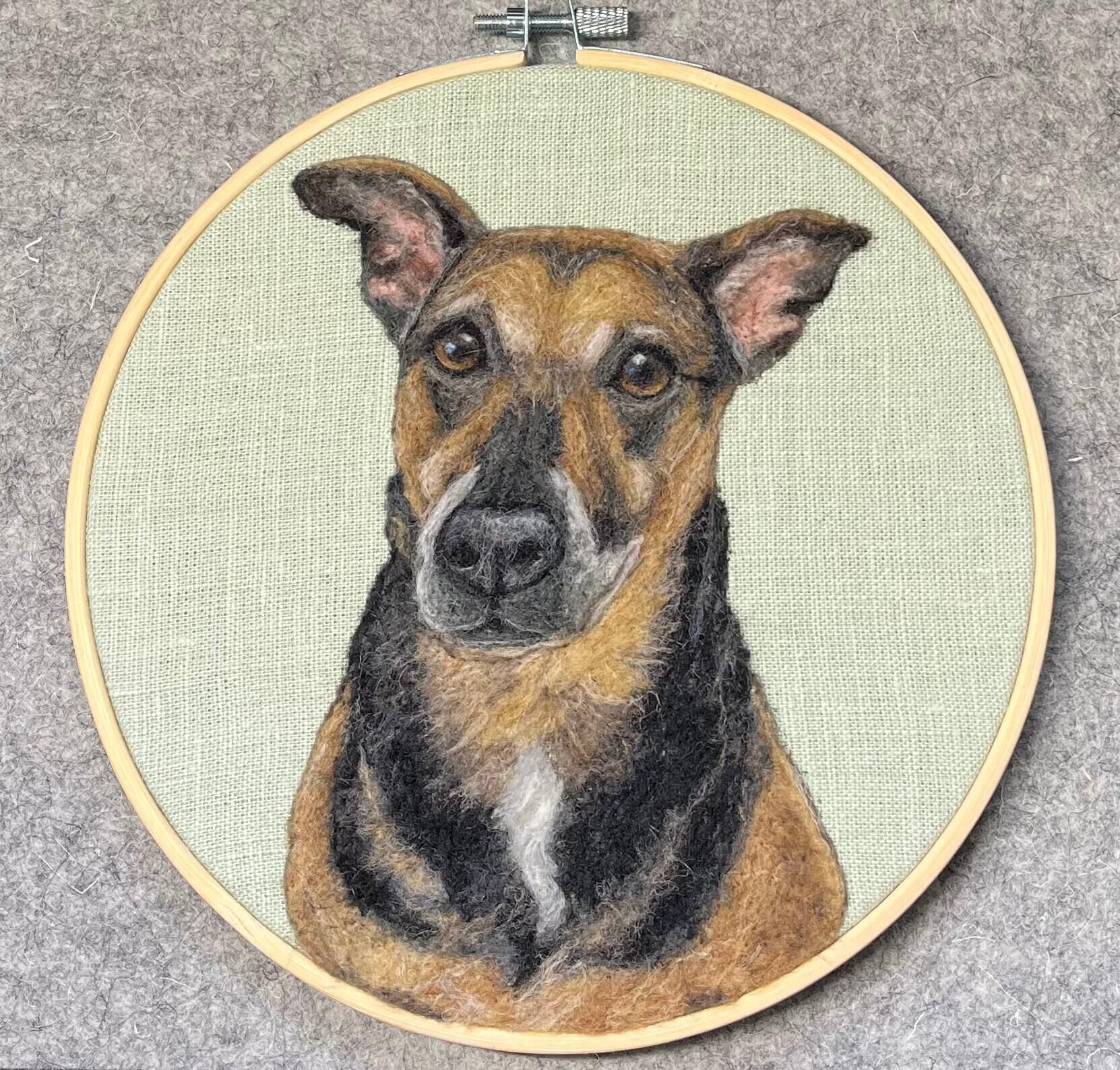 Needle store felted pet portrait, Custom portrait, Personalized Gift