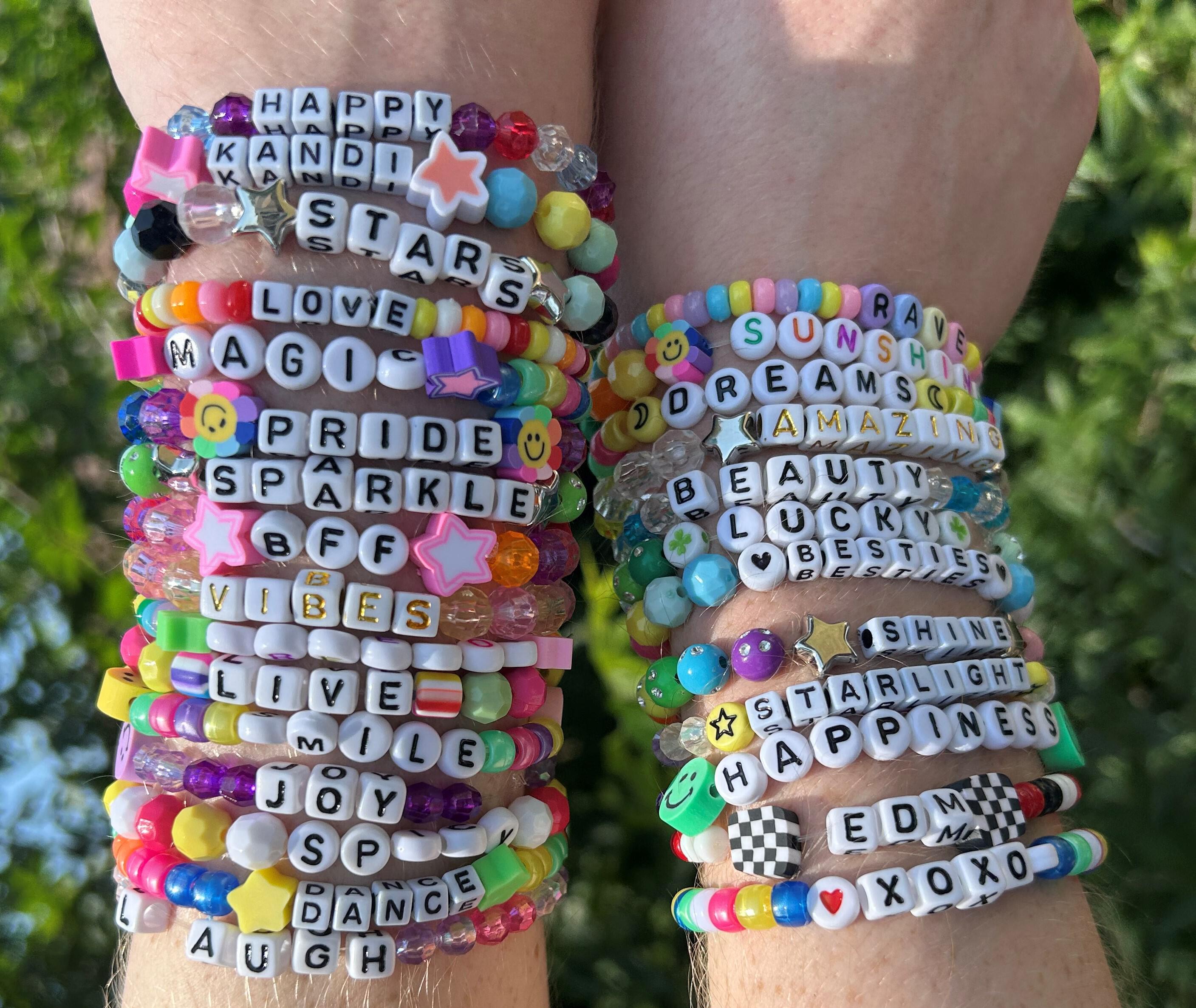 Jewelry :: Kandi bracelets lot of 5-100 friendship bracelets rave