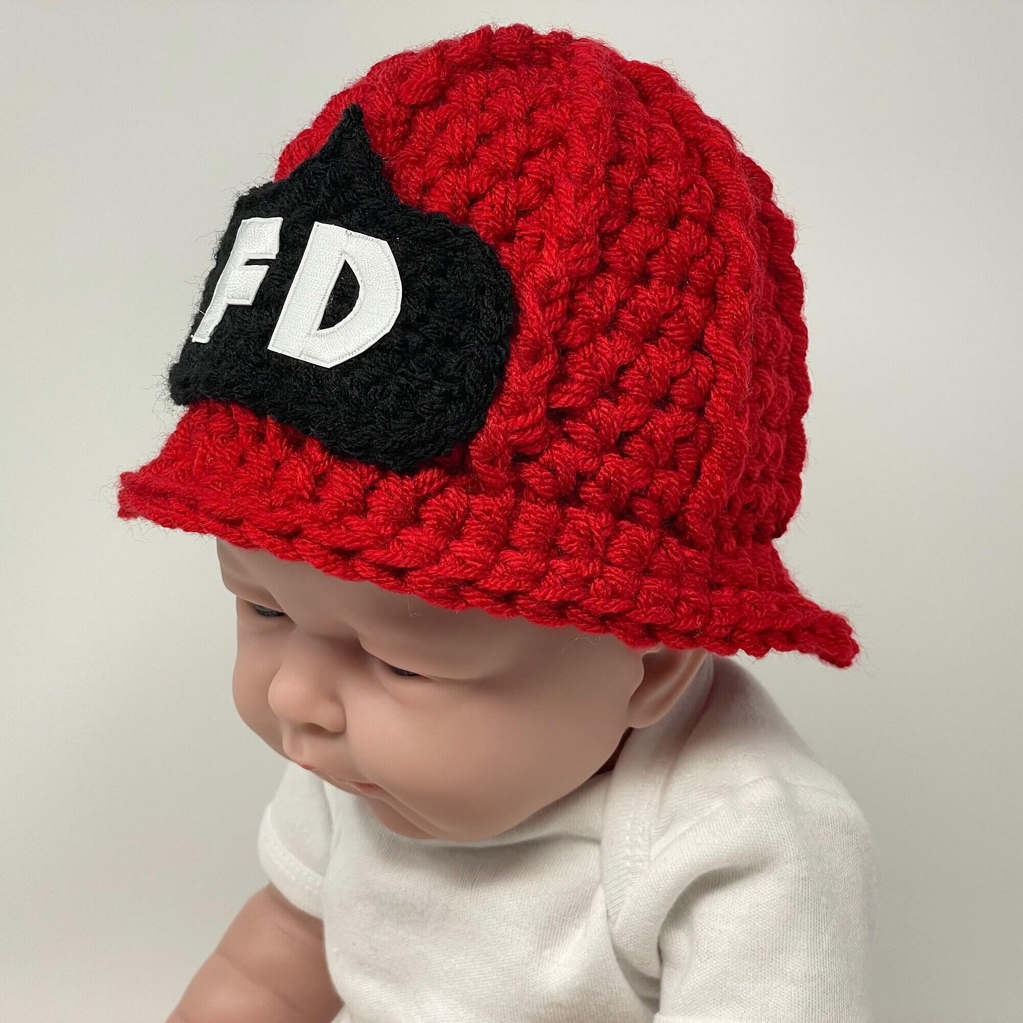 Baby Firefighter Fireman Red shops Hat Crochet Outfit - Newborn Firefighter - Firefighter Baby - Firefighter Baby Boy - Firefighter Baby Shower