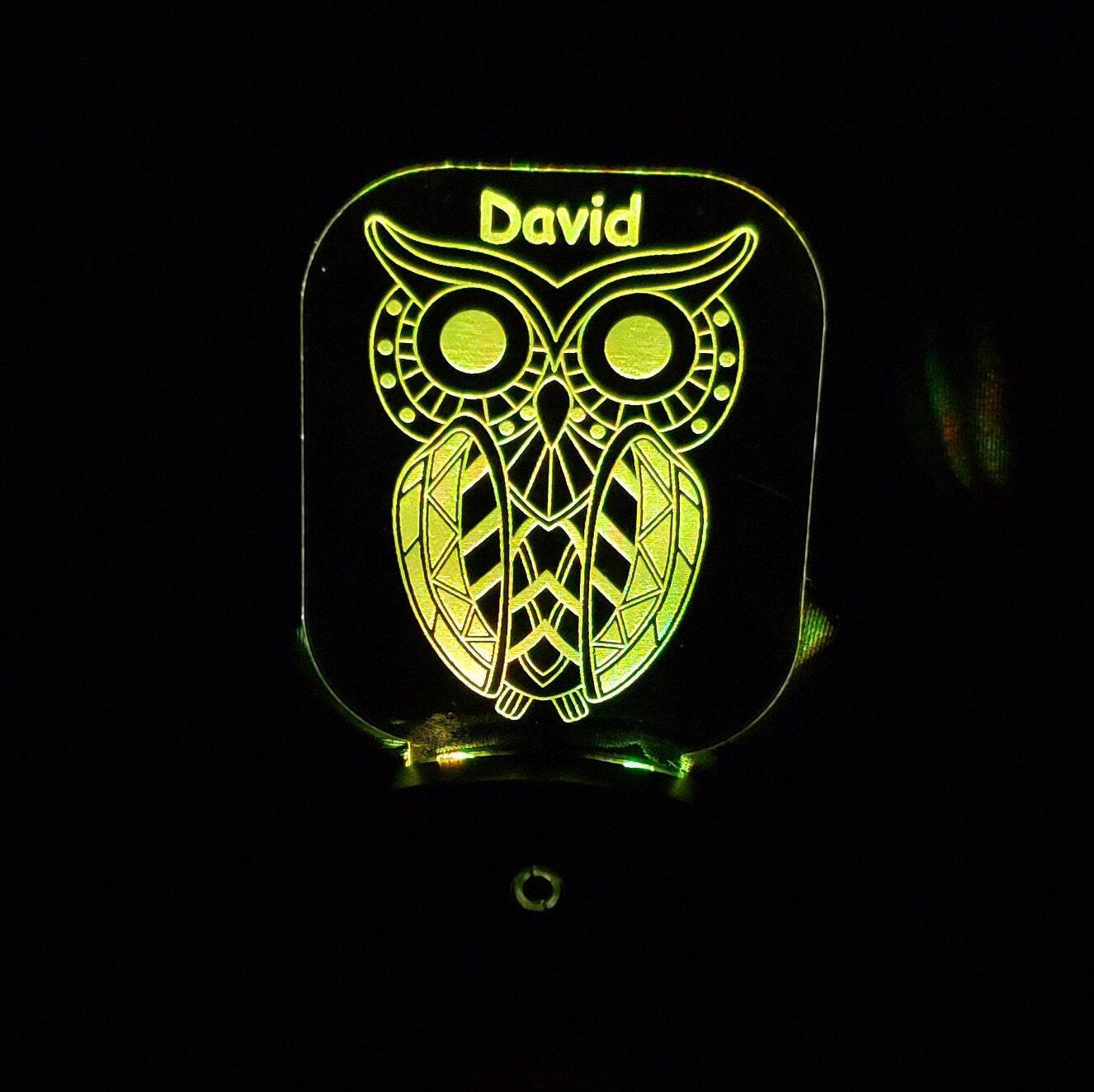 Products Personalized Owl Nightlight, Personalized PlugIn Owl Night Light, Owl Nursery