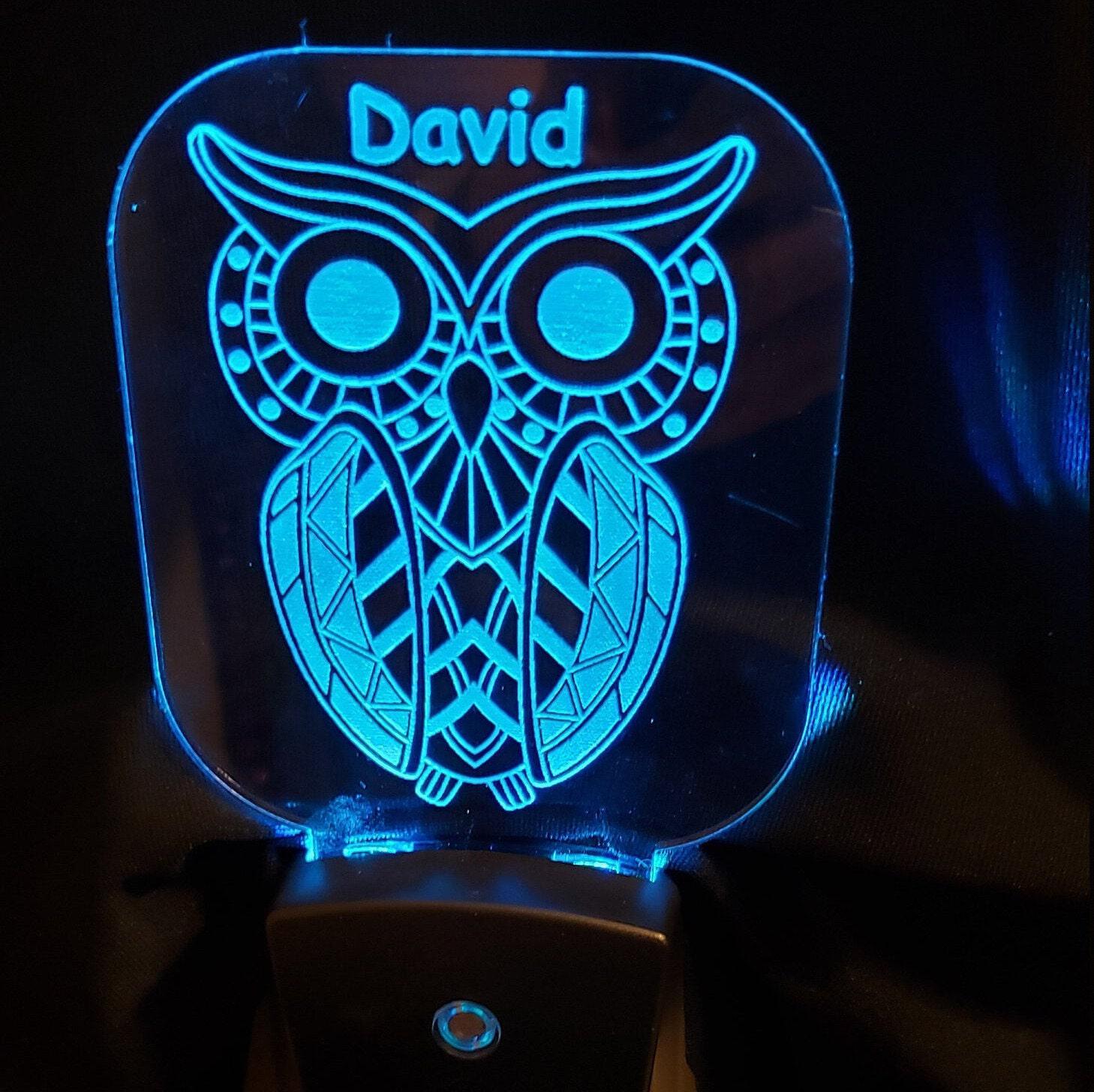 Products Personalized Owl Nightlight, Personalized PlugIn Owl Night