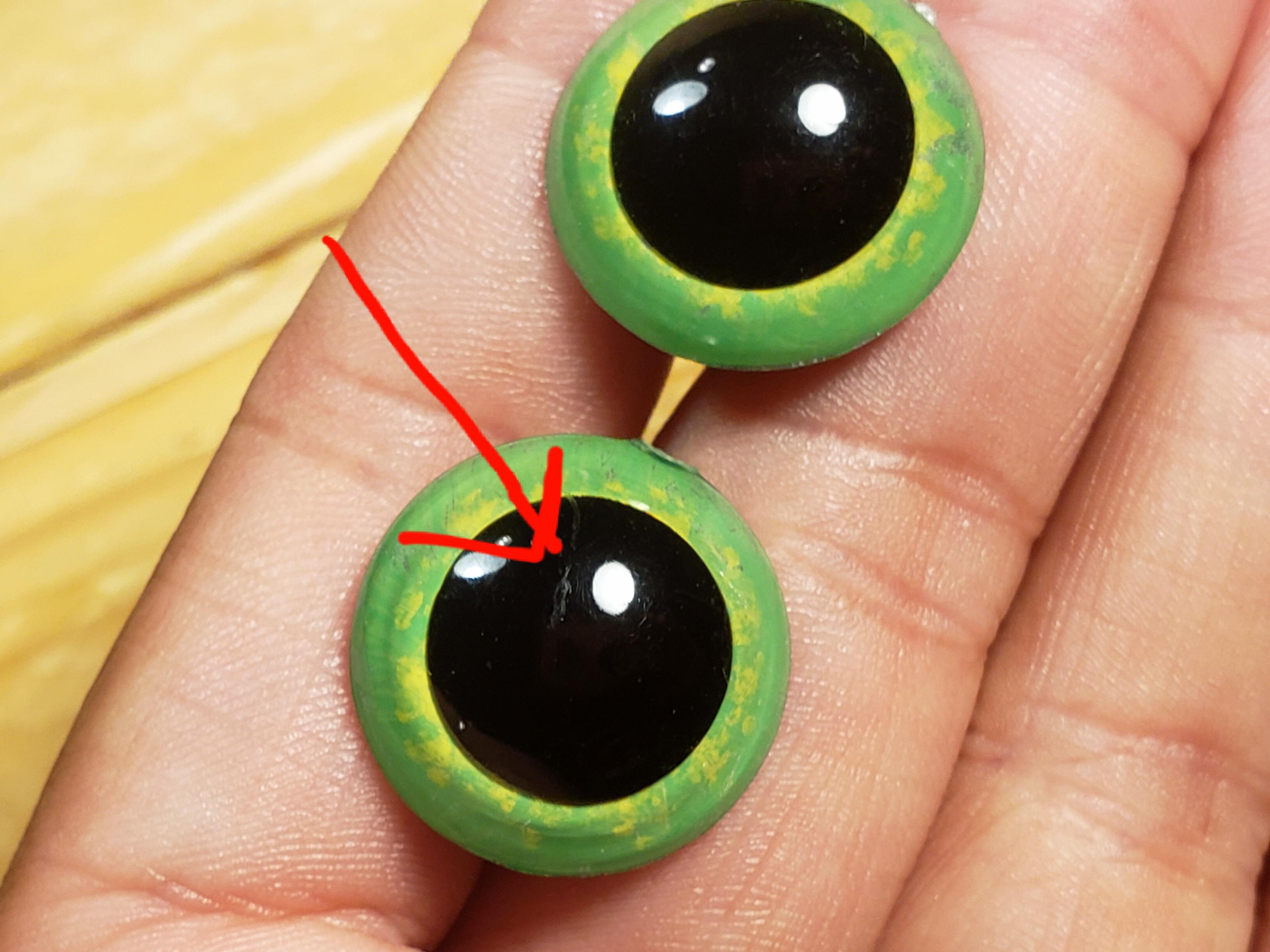 Handmade Supplies :: Sewing & Fiber :: Fiber Art Tools :: 1 Pair 20mm  Limeon Plushie Safety Eyes