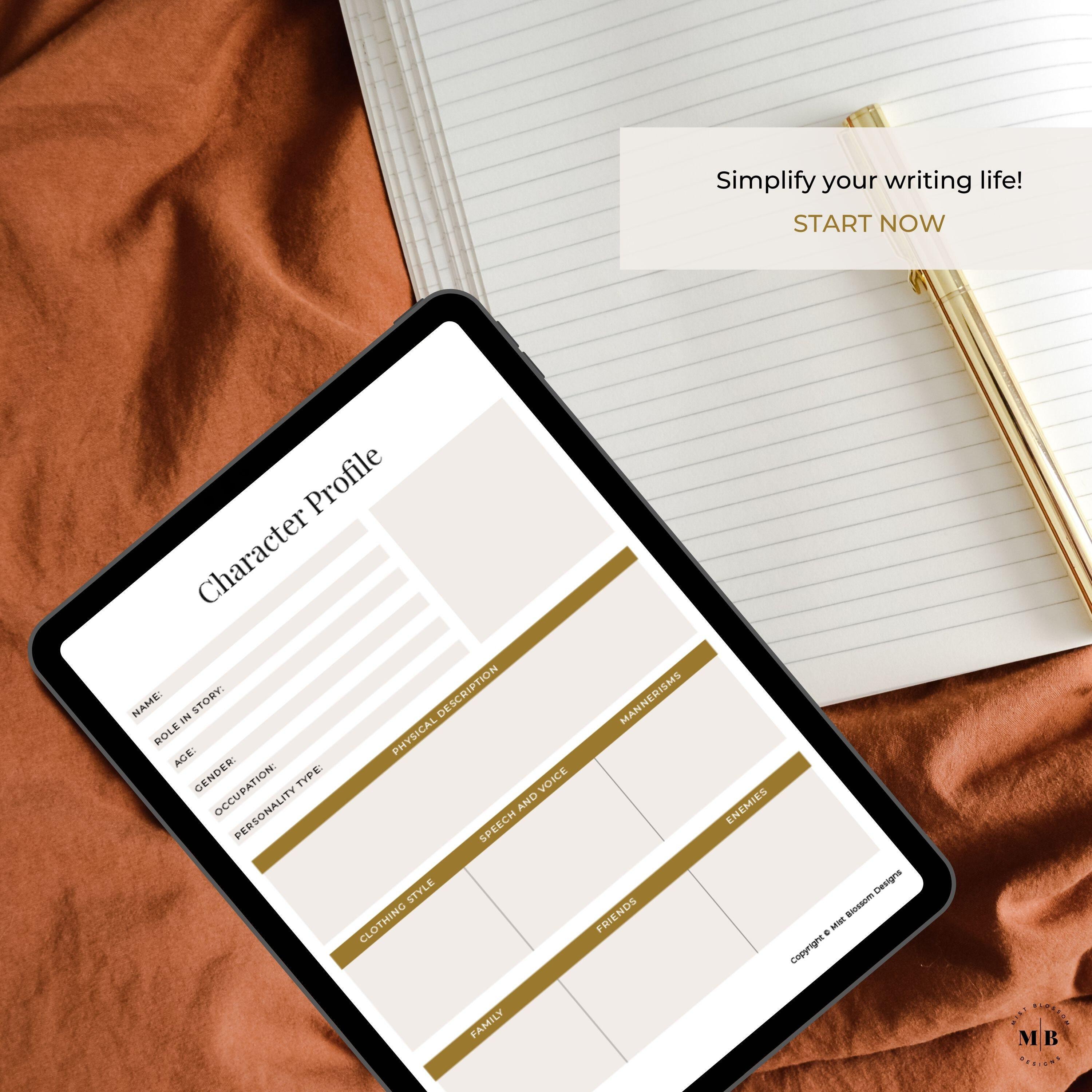 Products :: Character Profile Writing Worksheet, Character Sketch