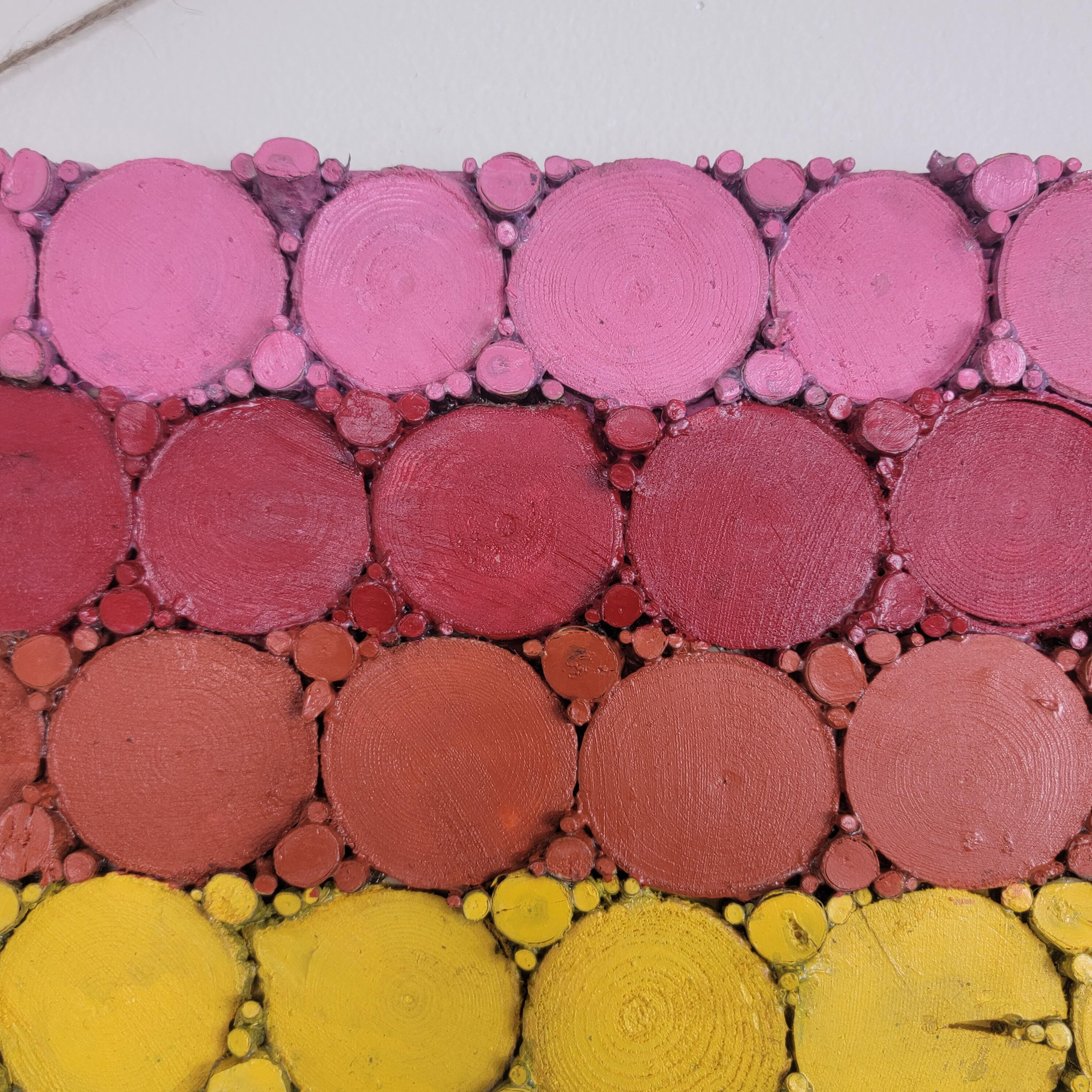 Products Pride Flag in the Original 1978 Colors Wooden Mosaic Wall