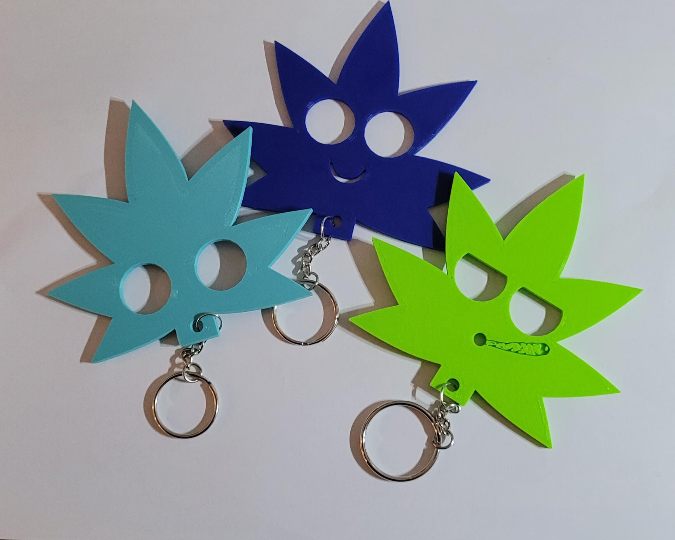 Leaf safety keychain designs