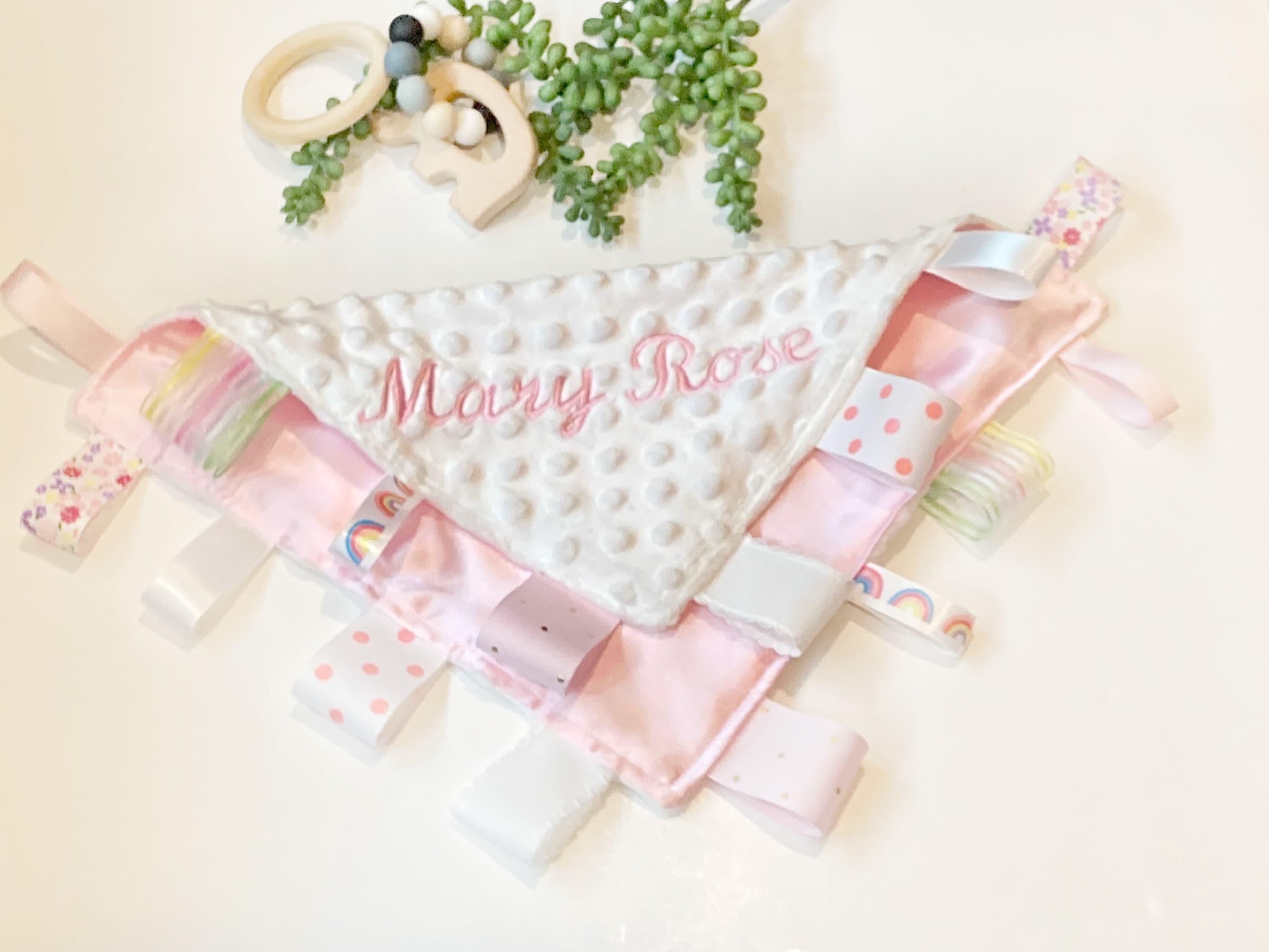 Personalised baby discount comforter with tags