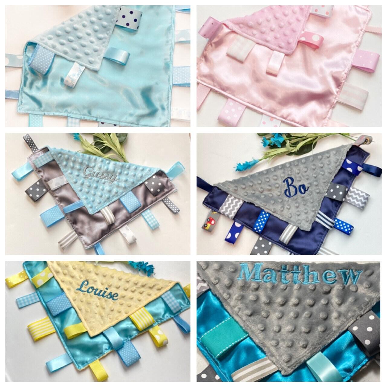 Personalized taggie outlet blanket