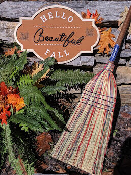 Handmade store Colorful Fall Hand Broom Decor